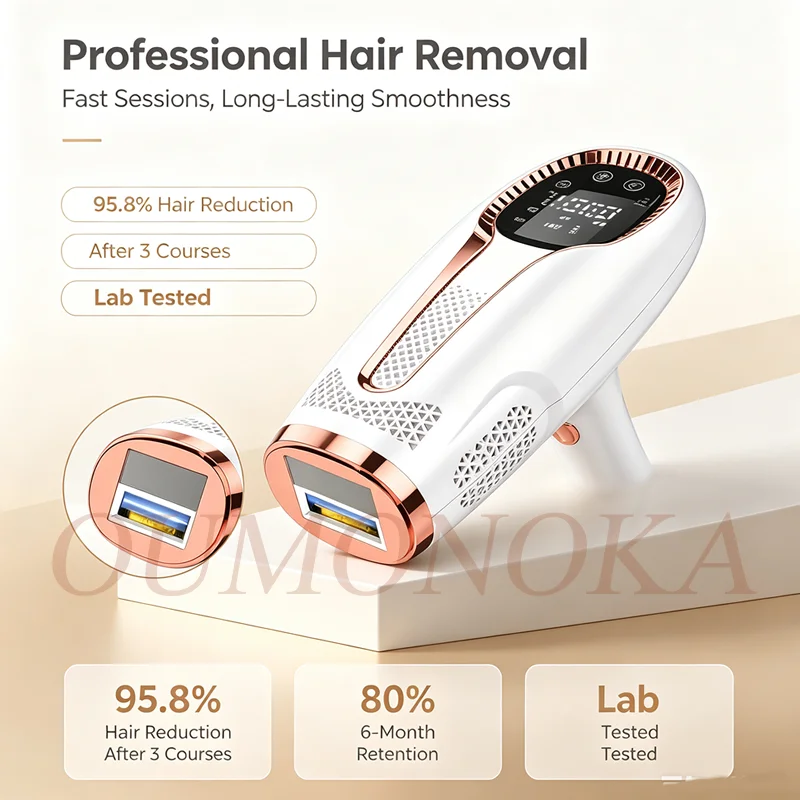 Women's IPL Permanent Laser Epilator Beauty Shaver for Bikini Area Facial Massage Photoepilator Hair Removal Appliance