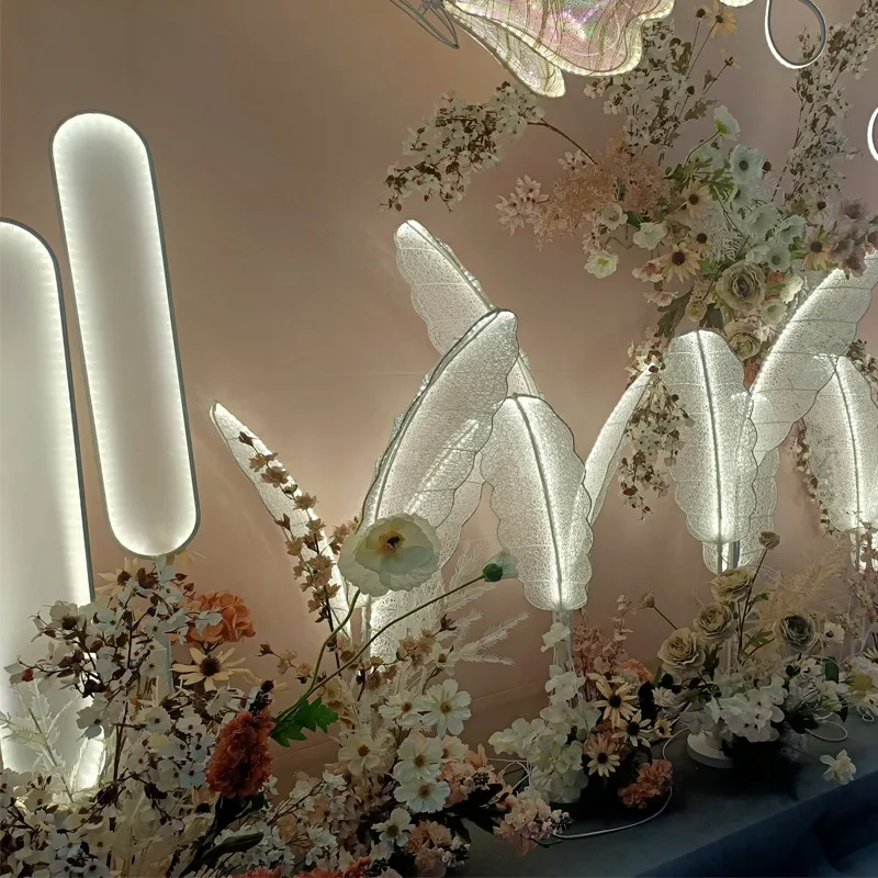SOFEINA Modern LED White Elegant Lighting Stands for Wedding Walkway Decor Series Lights for Wedding Decorations