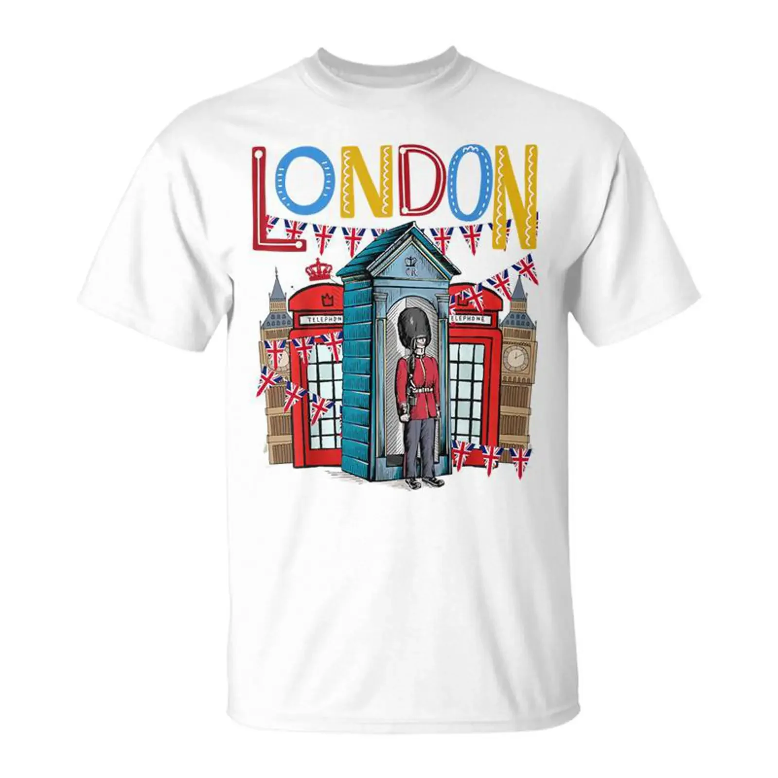 Idéeouvenir De Londres Pour Enfants Etouvenirs Britanniques Anglais T Shirt Cadeauxyz vintage Washed homme Breathable Soft