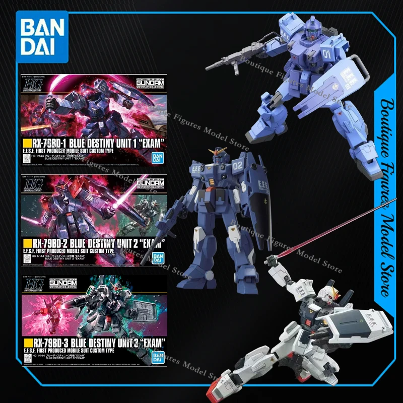 

Bandai Original HG RX-79BD-1 RX-79BD-2 RX-79BD-3 BLUE DESTINY Фигурки аниме в сборе Коллекция моделей Подарок Детские игрушки