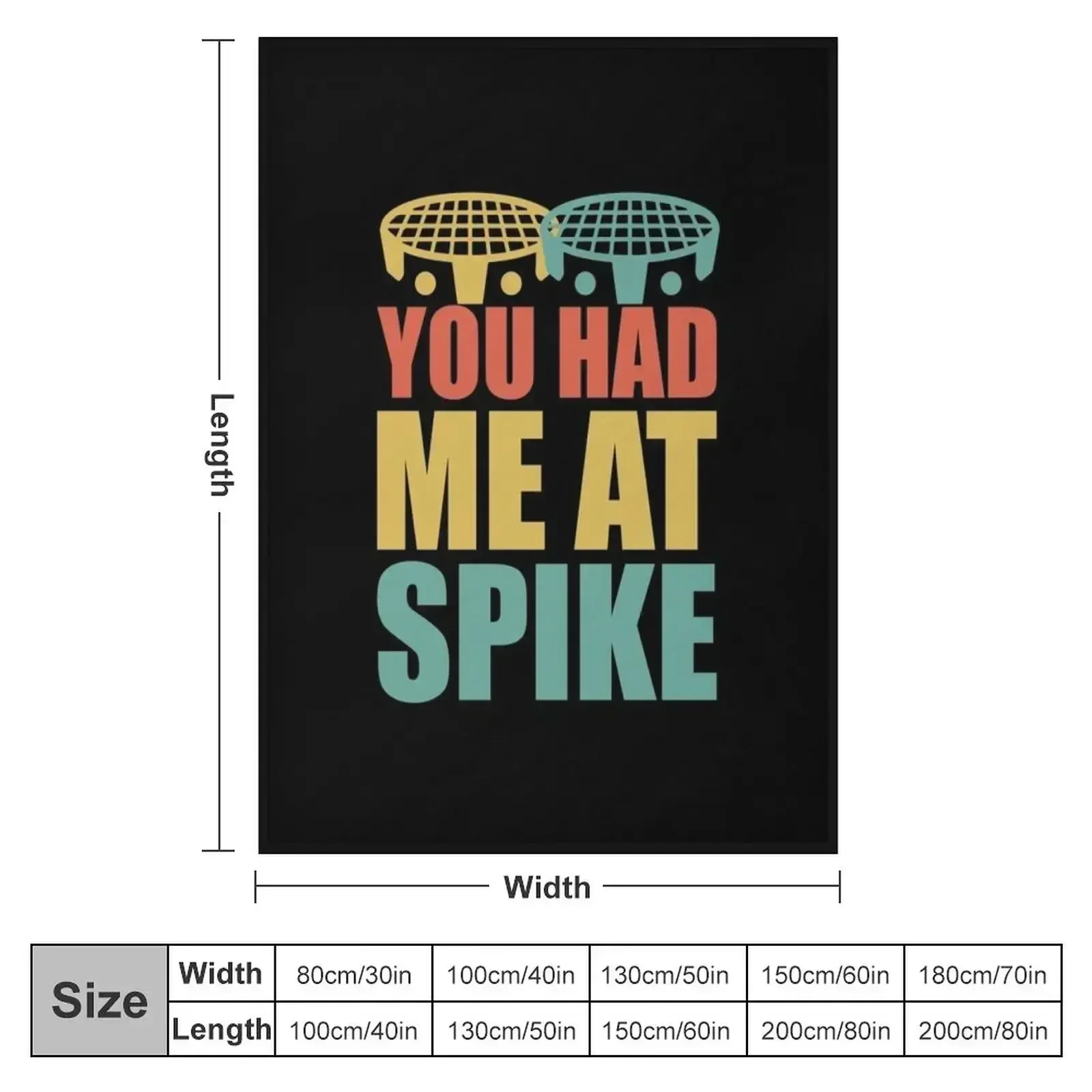 You had me at Spike - Roundnet - Spikeball Throw Blanket couch cozy soft plush fuzzy picnic outdoor blanket