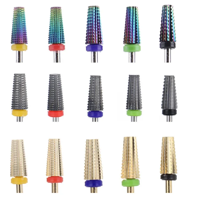 Rechte Groef 5 in 1 Carbide Nail Boren 3/32 ''Frees Met Cut Boren Carbide Manicure Verwijderen gel Nagels Accessoire