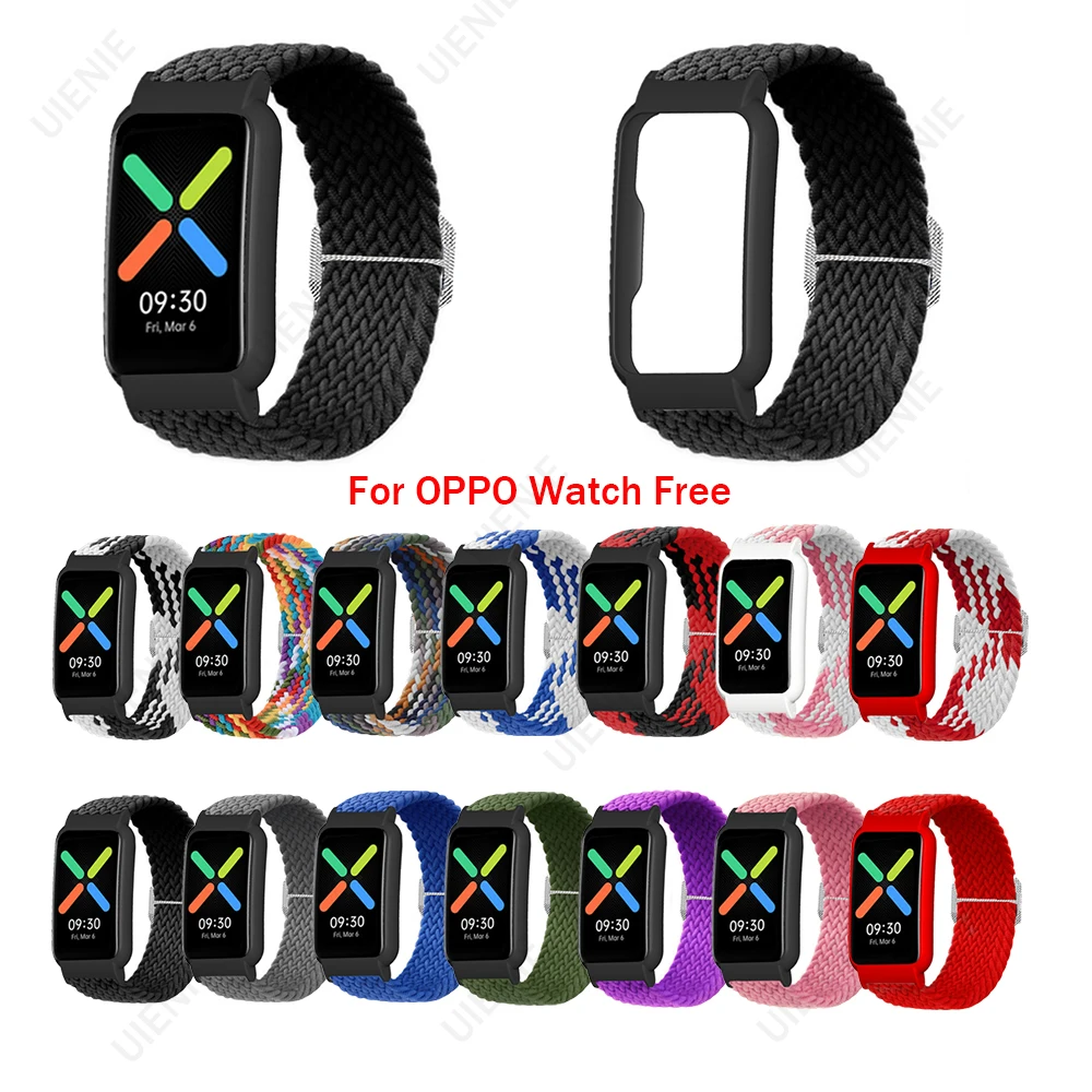 Case With Strap Nylon Watch Band For OPPO Watch Free Replacement Bracelet Protective Shell Wristband Smart Watch Accessories New