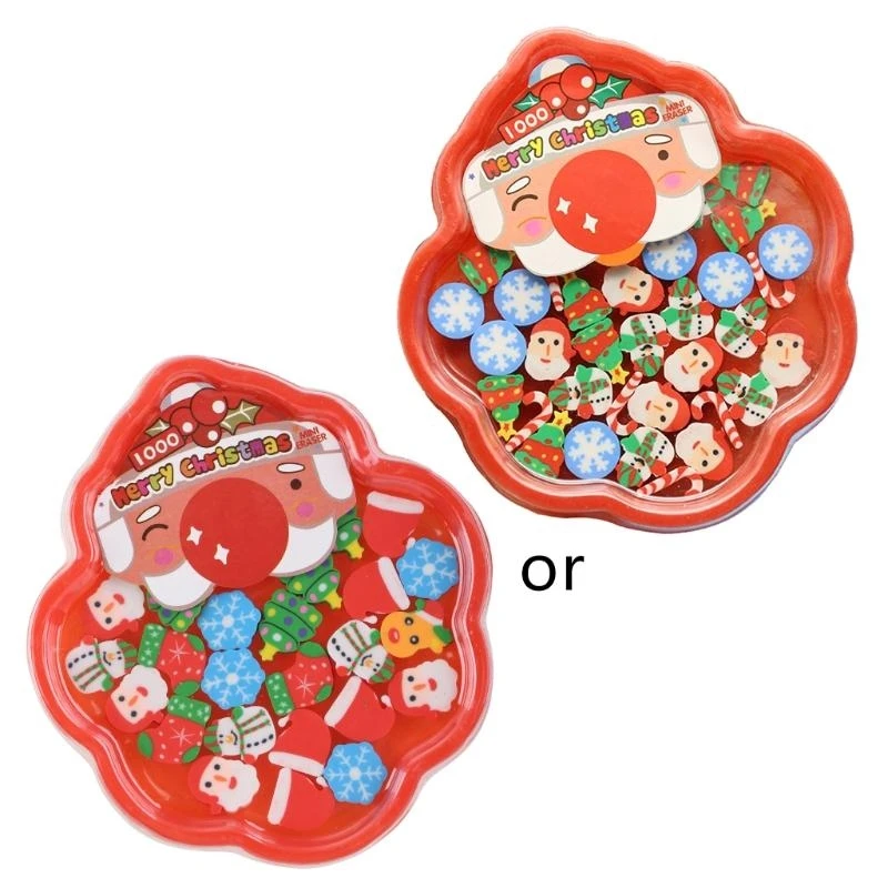 36pcs Christmas Eraser Kidtasche Eraser Easy Löschen der Weihnachtsermaterial Bester Verkauf besten Verkauf