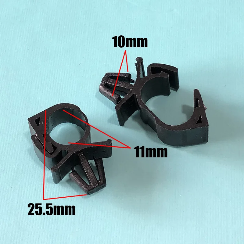 10Pcs Car Wiring Harness Fastener Route Fixed Retainer Clip Corrugated Pipe Tie Wrap Cable Clamp Oil Pipe Beam Line Hose Bracket