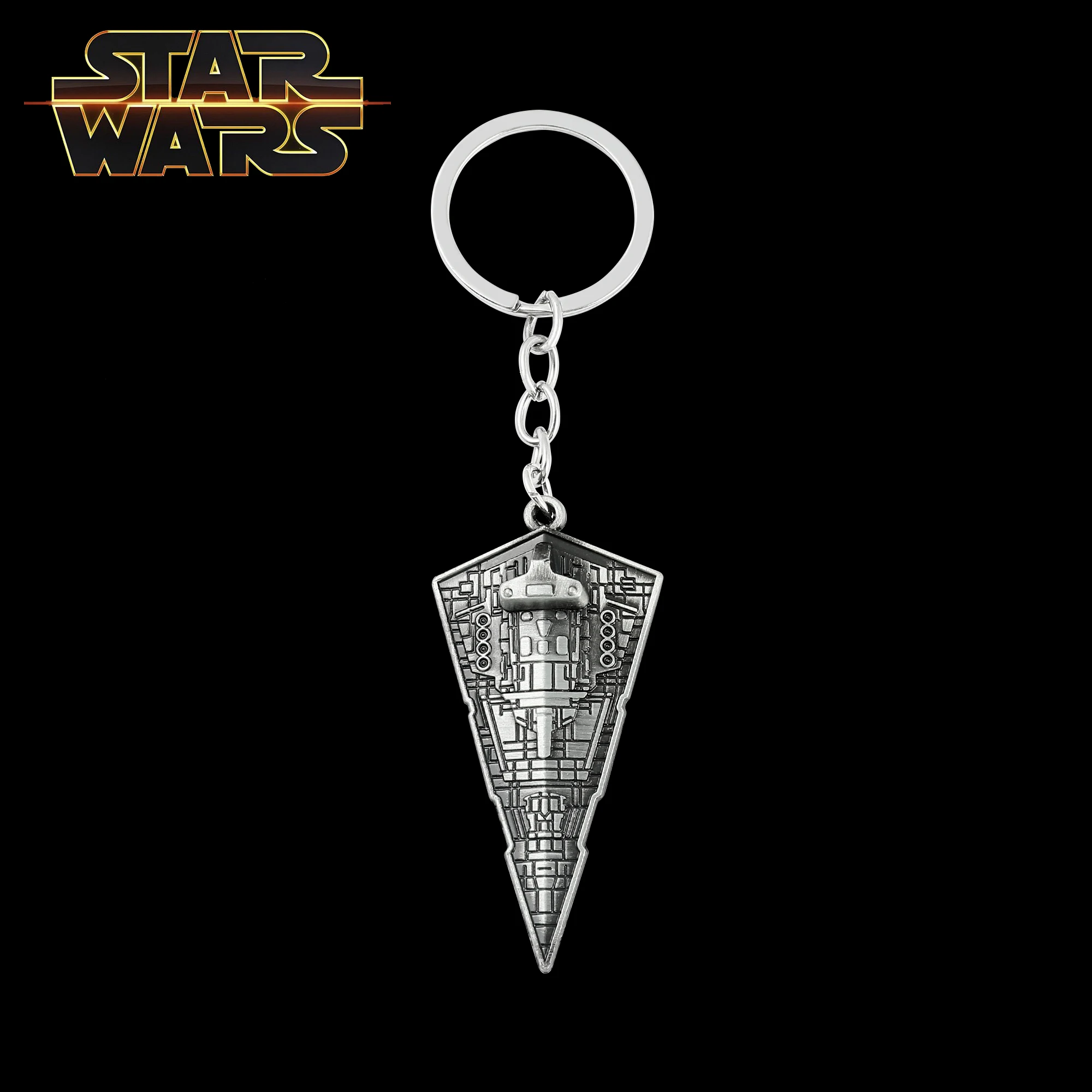 Disney Star Wars Metal Keychain Vintage Style Class Star Destroyer Pendant Keyrings for Backpack Accessories Toy Gifts for Fans