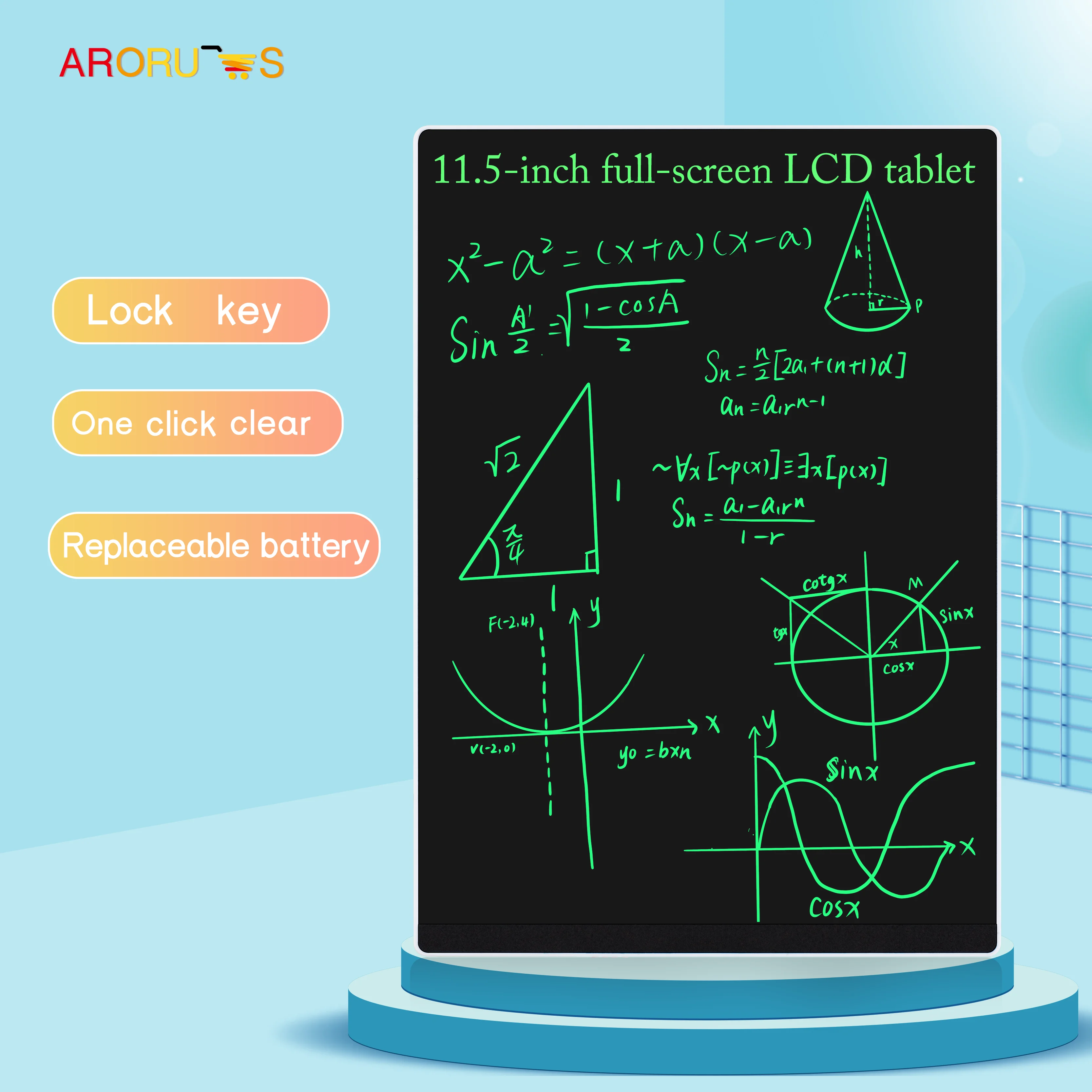 11.5 Polegada tela cheia superfine escrita lcd tablet placa de desenho eletrônico superfine notepads educativos crianças brinquedos