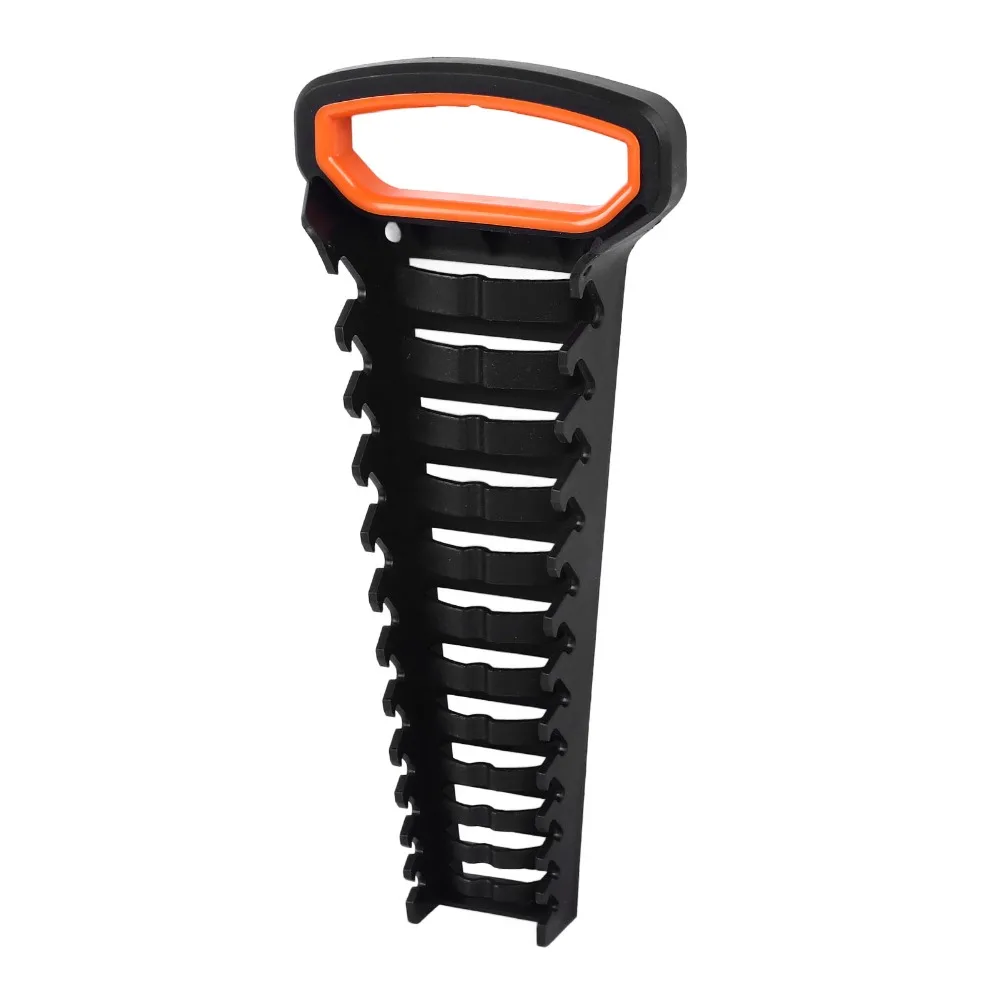 

12 Slot Wrench Organizer Ratcheting Design Carrying Handle Wrench Rack Wall Mounted Wrench Holder Workshop Organization