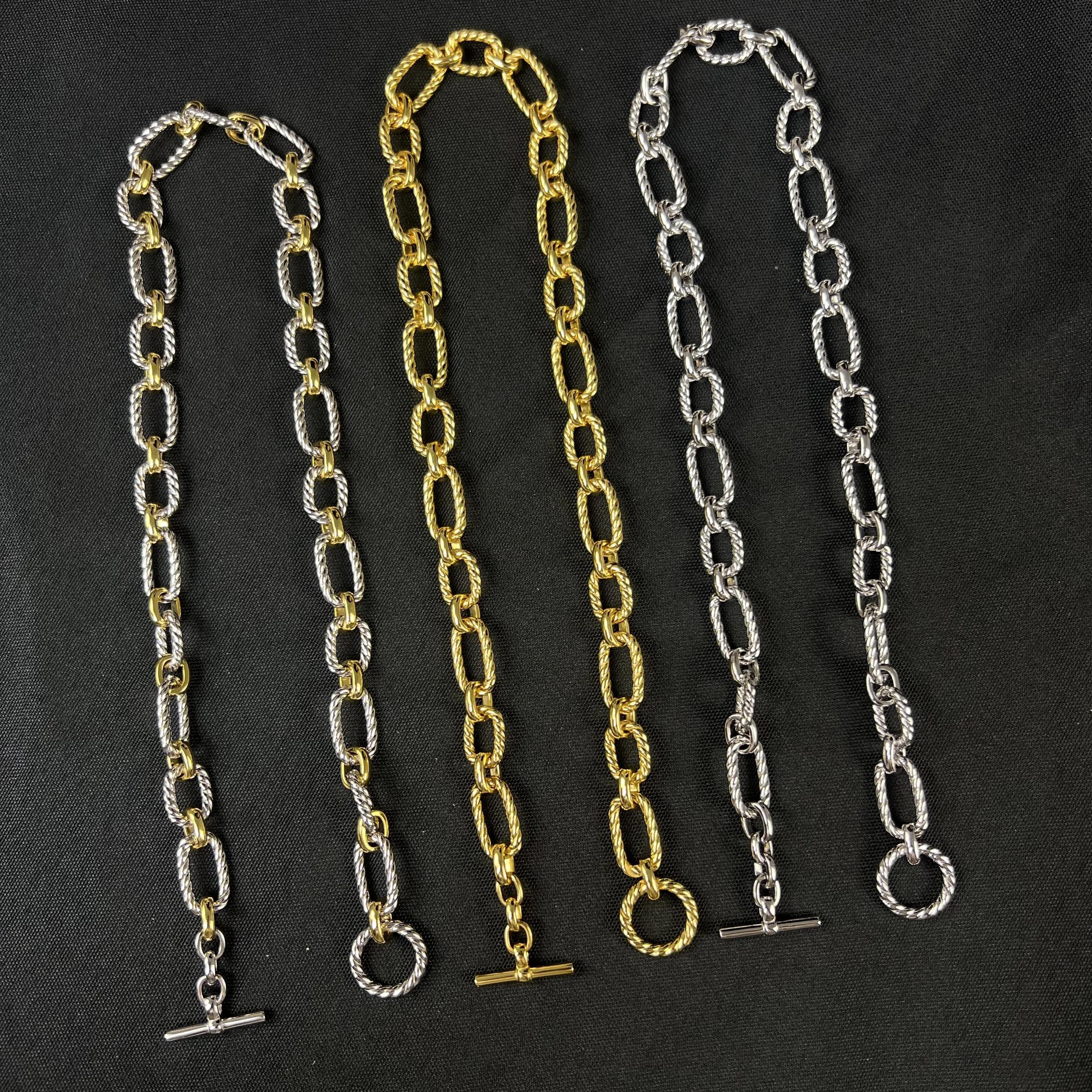 S925 فضة 2025 نمط جديد الياقوت OT مشبك قلادة موضة محايدة الاتجاه الرجعية شخصية فاخرة مجوهرات هدية #3