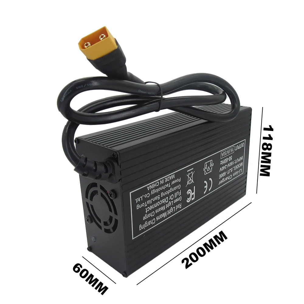 16.8V 30A Li-ion 4S Battery Fast Charger 14.4V 14.8V Lithium RV Golf Cart Energy Storage Charger SB50 XT90 Connector