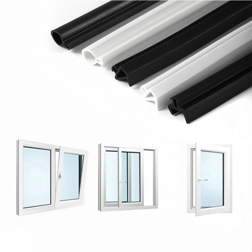 5/10M EPDM Card Slot Weatherstrip All Weather Waterproof Soundproof Strip Outdoor Bridge Aluminum Door Window Anti Aging Seal