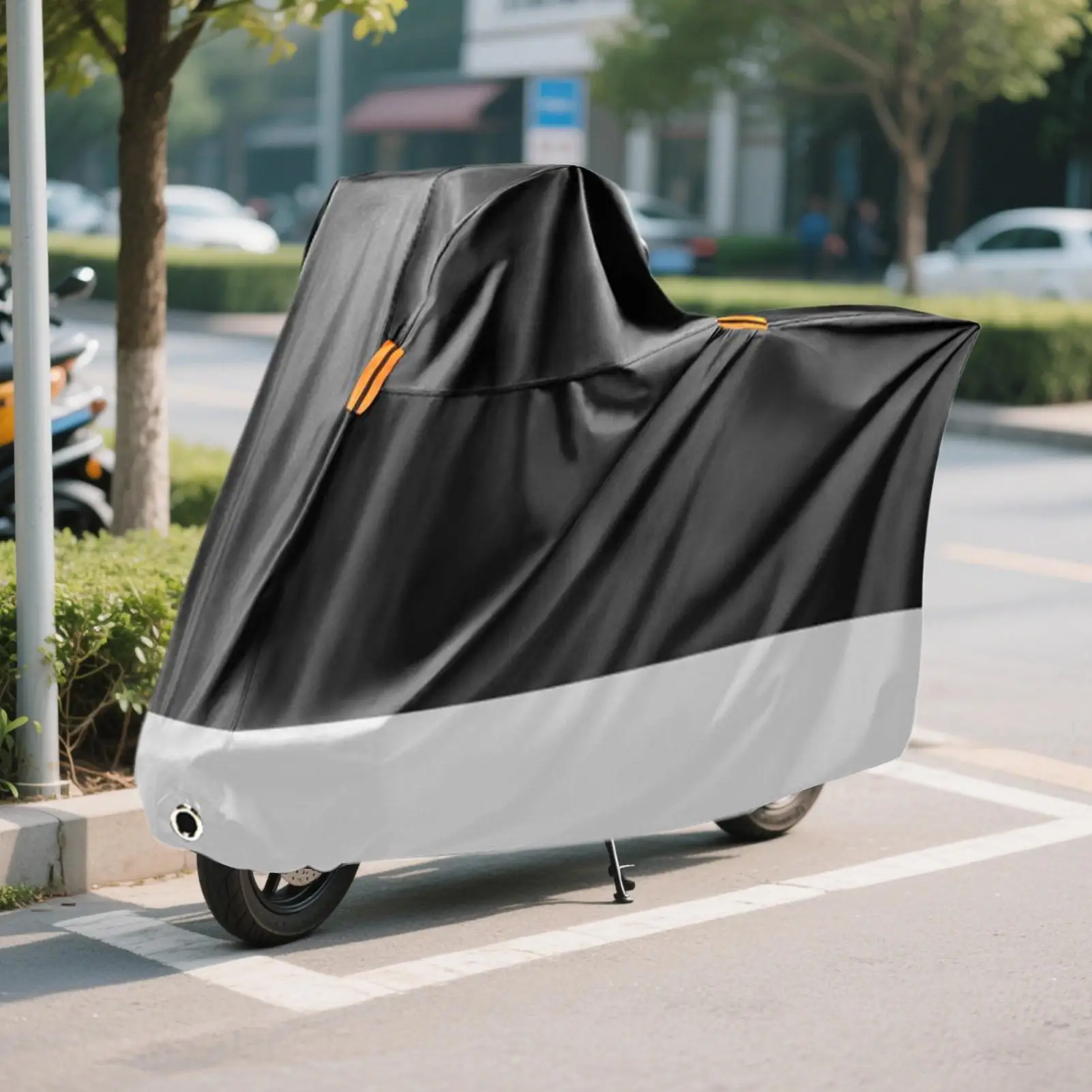 

Electric Bike Cover Heavy Duty Motorcycle Protective Cover Windproof Protective Shade Guard Portable Motorbike Protector For