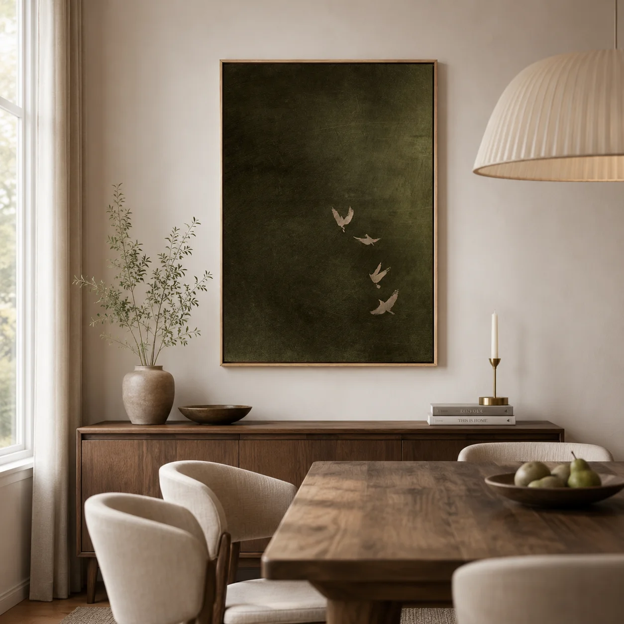 Arte em Tela Verde Oliva com P - Home Decor Green avaliação e preço
