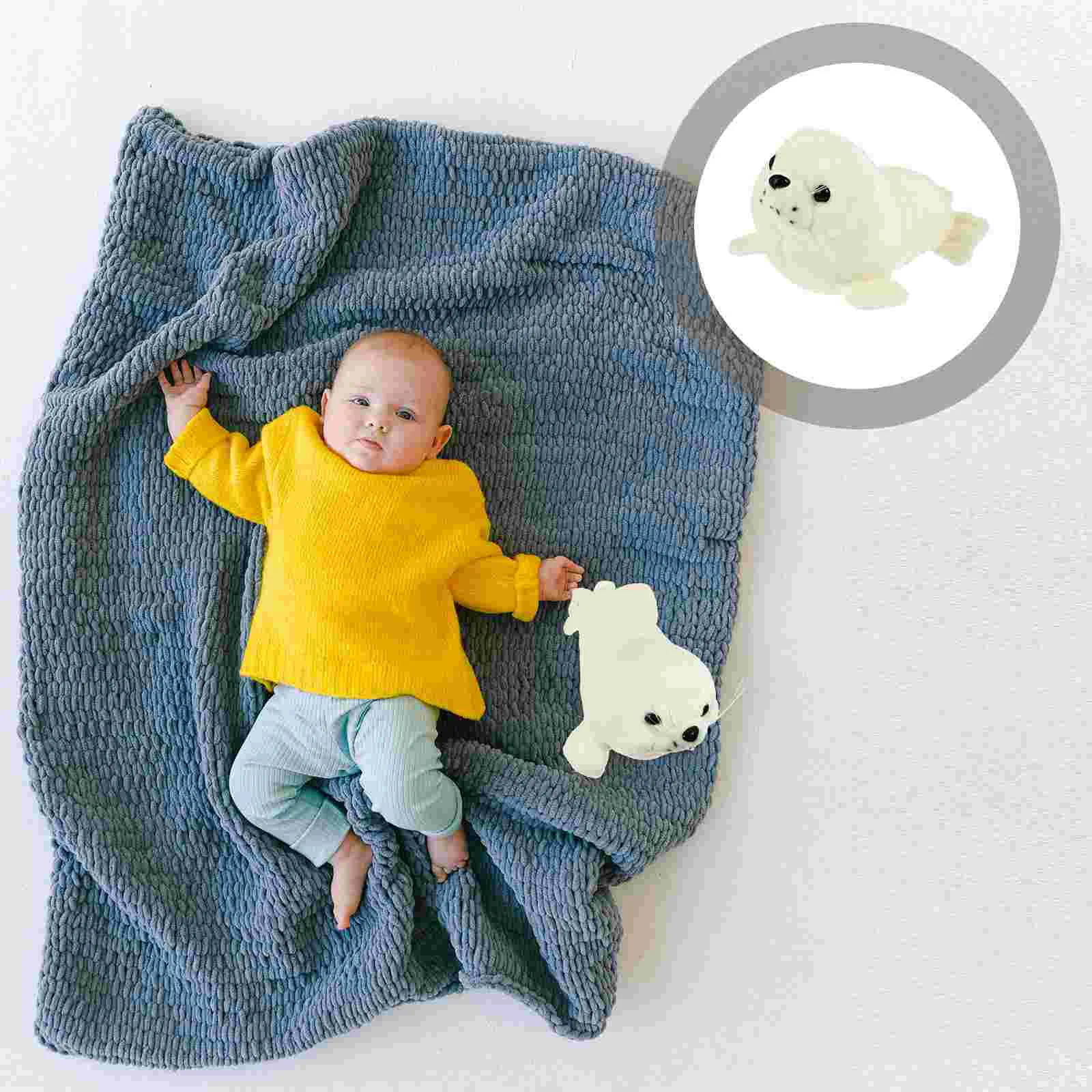 Plush Seal Toy Adorable Stuffed Toys Baby Simulation Decor Cartoon Child Animal