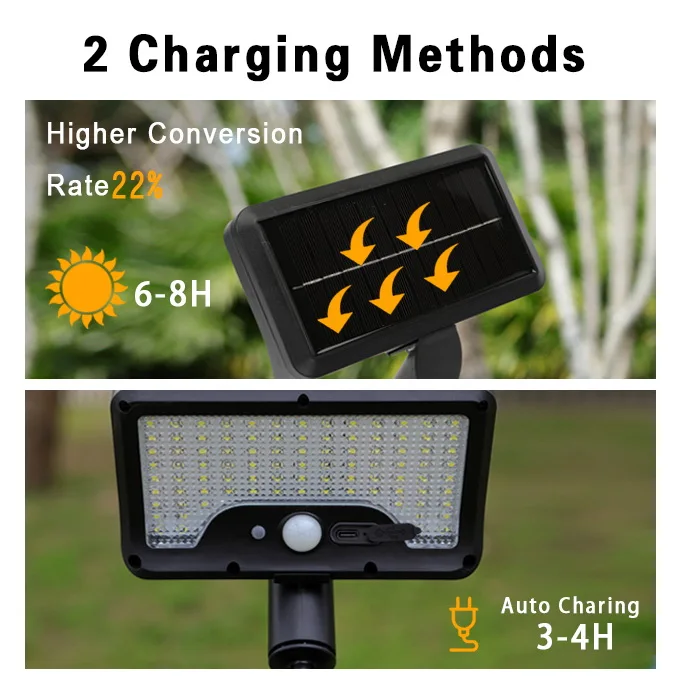 Solar Outdoor Camping Garden Lights Vertical Clip Dual-Purpose Villa Fence Outdoor Park Lighting