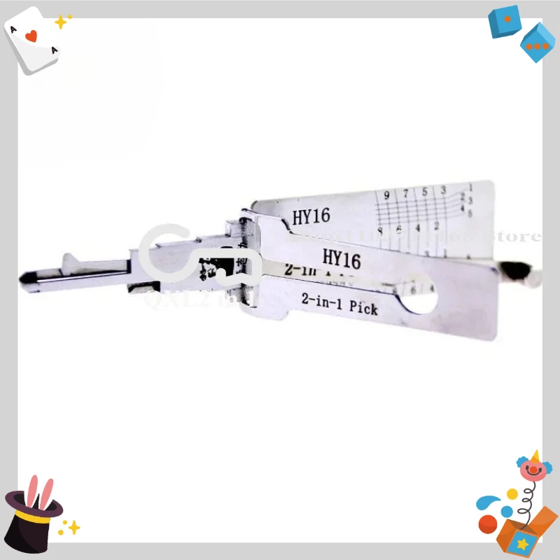 1個入り ガンツア 2 IN 1 HYN11 K5 HYN7R NYN14R/HY15 HY20 HY30 HY16 DW04Rv.2 車の鍵開けツール ピックロックオープニングツール