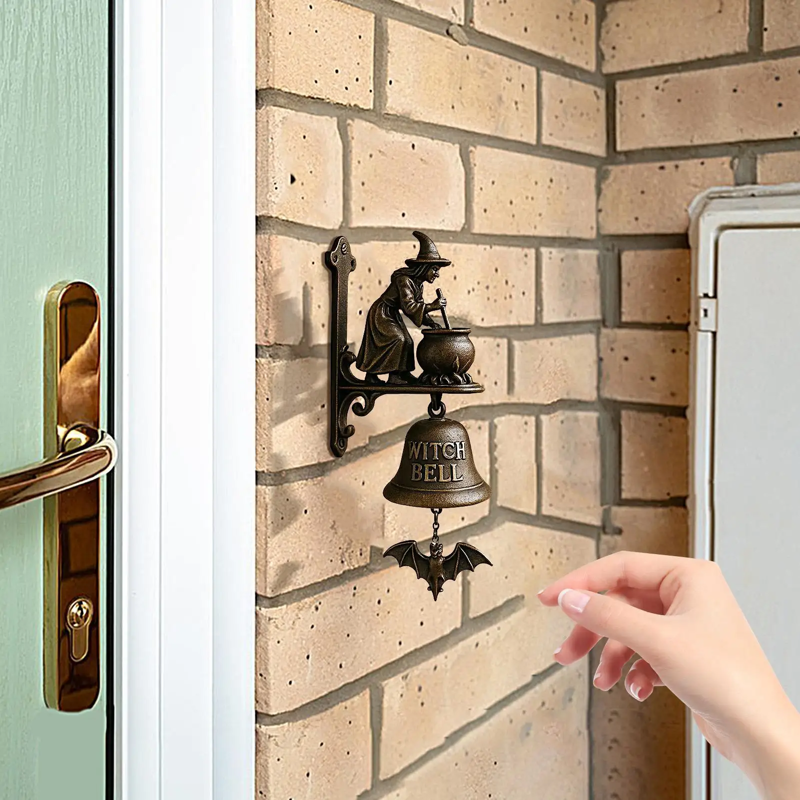 Shopkeepers Bell Witch Dachshund Interesting Doorbell Hangable Manual Ring Decorative Bell For Opening Home Porch Housewarmings