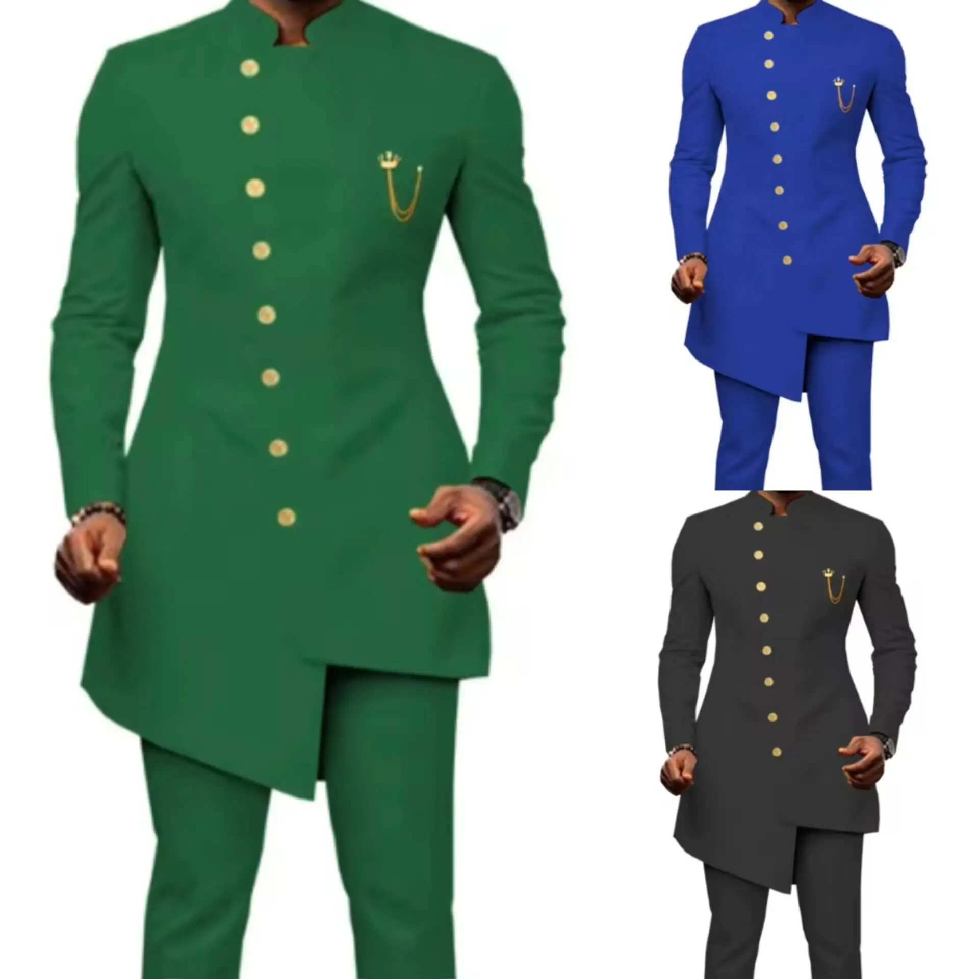 

New Multi Color Men's Dress Set Wedding Groom Dress Set Best Men's Dress Set Performance Banquet Set