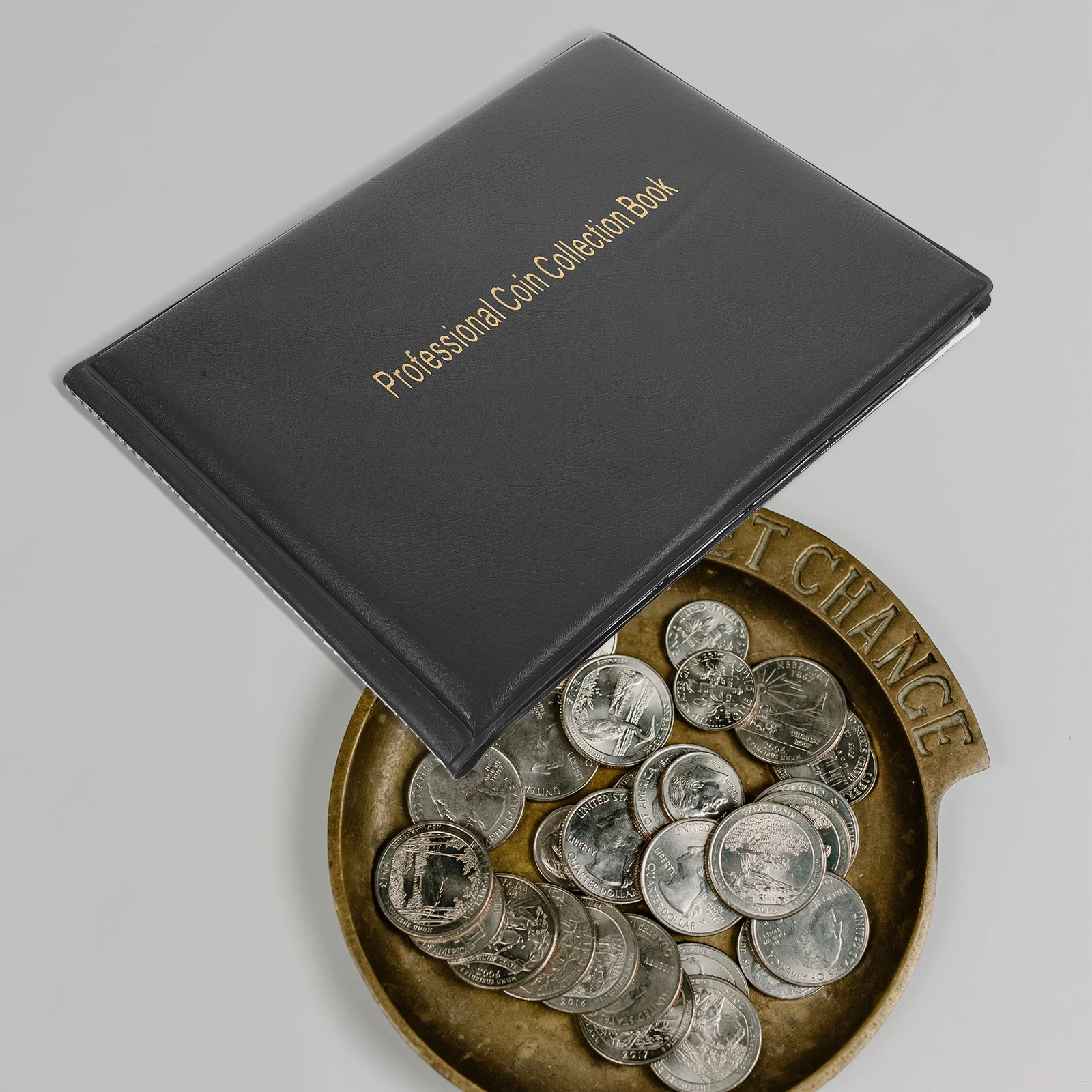 Commemorative Coin Album Books Collection Holder Quarter Imitation Nickel Coin Organizer Protective Case