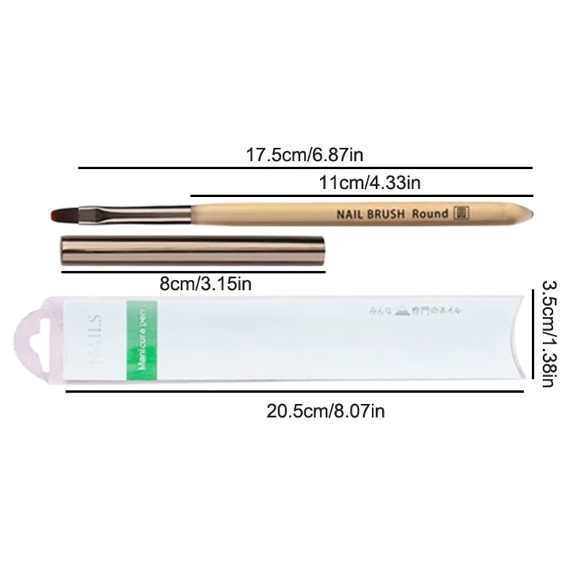 1Pc Gel UV Nail Art Pennello Acrilico Disegno Pittura Linea Francese/Fiore Penna Unghie Punta Gradiente Costruire Terapia Della Luce Pennello per Manicure