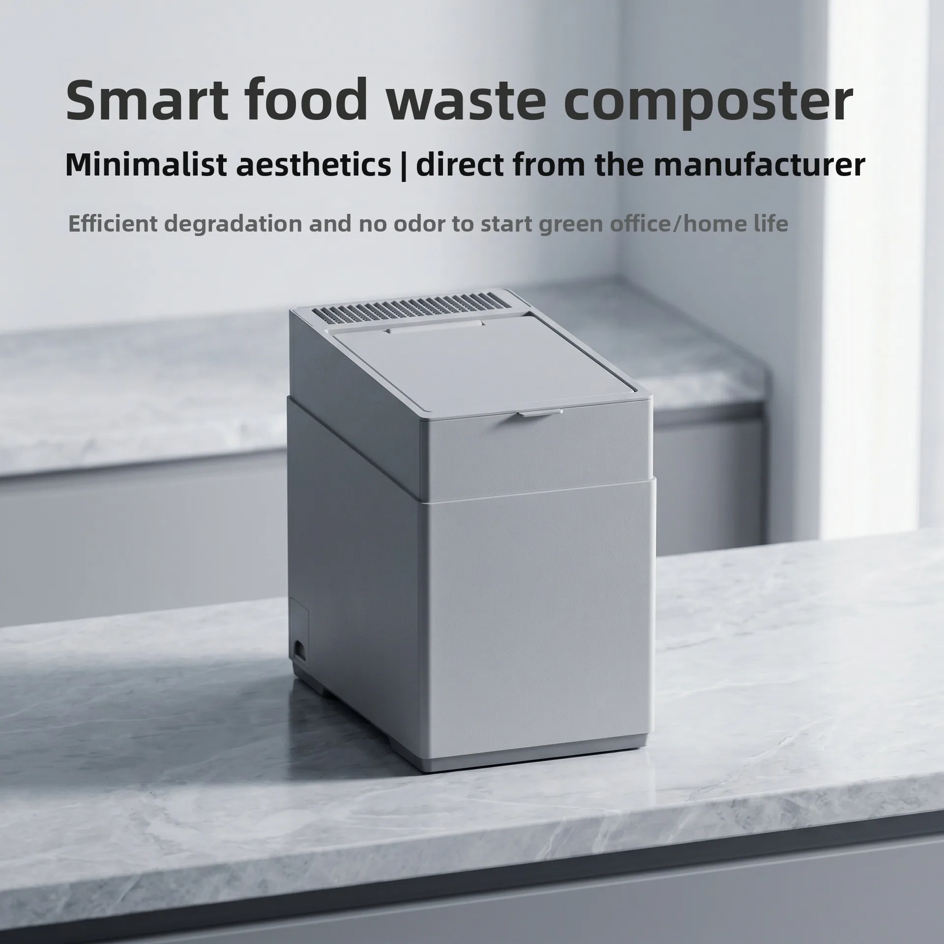 Heavy Duty Compact Electric Kitchen Food Waste Composter Stainless Steel with Drying Composting Function for Home Garden Use