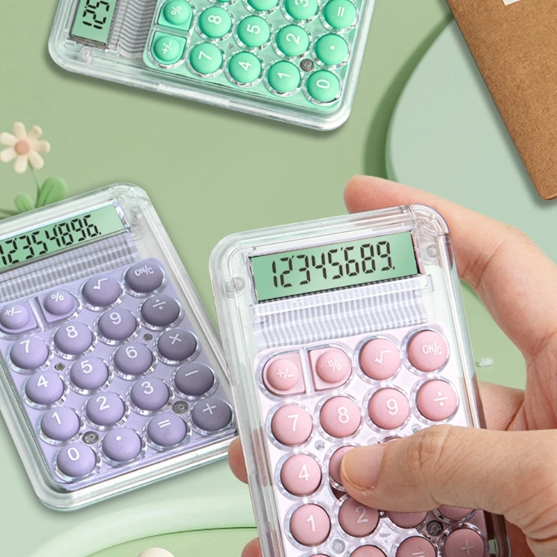 Desktop Calculators with 8 Digit Large LCD Display and Big Mechanical Buttons