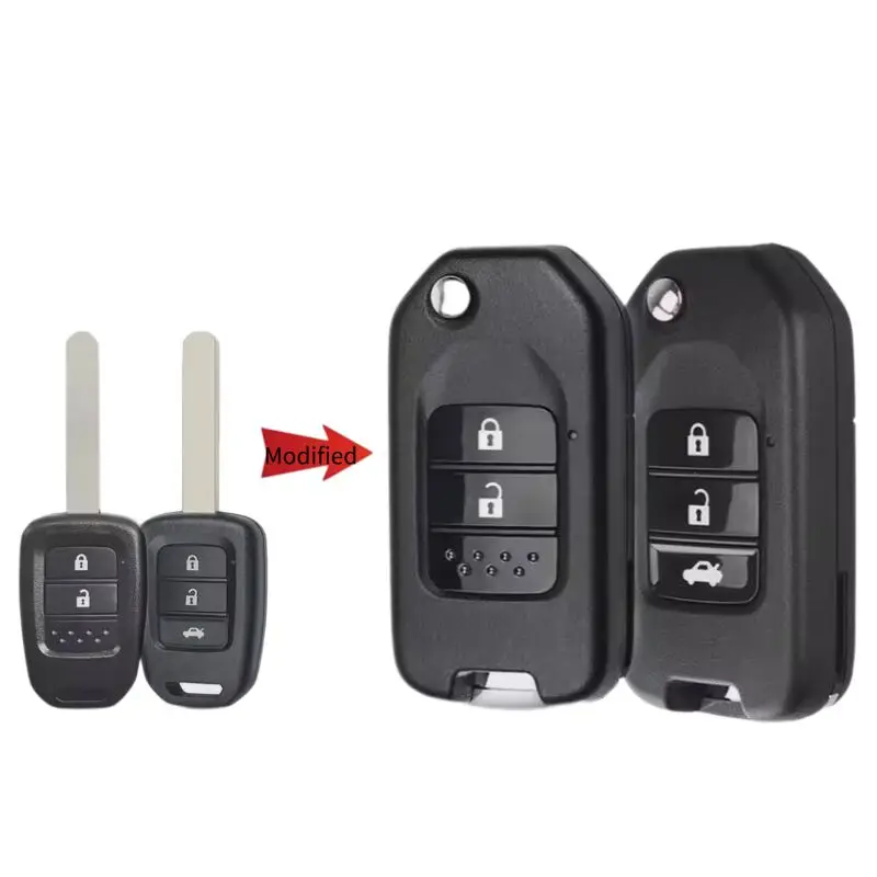 

2/3 Buttons For Honda FIT XRV VEZEL CITY JAZZ CIVIC HRV Modified Flip Remote Key Shell