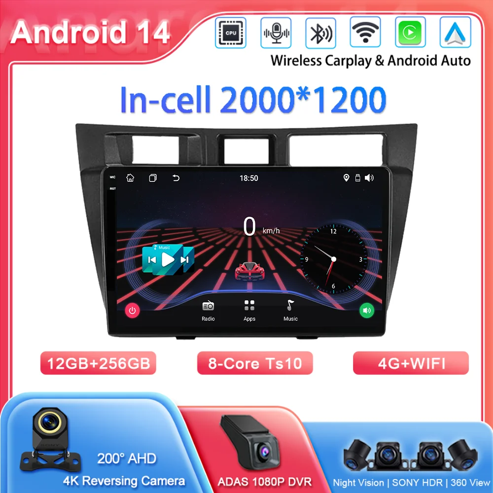 

Android Auto For Toyota Mark II 9 X100 2000 -2007 Carplay Car Auto Radio Multimidia Player GPS Navigation 4G Carplay NO 2DIN DVD