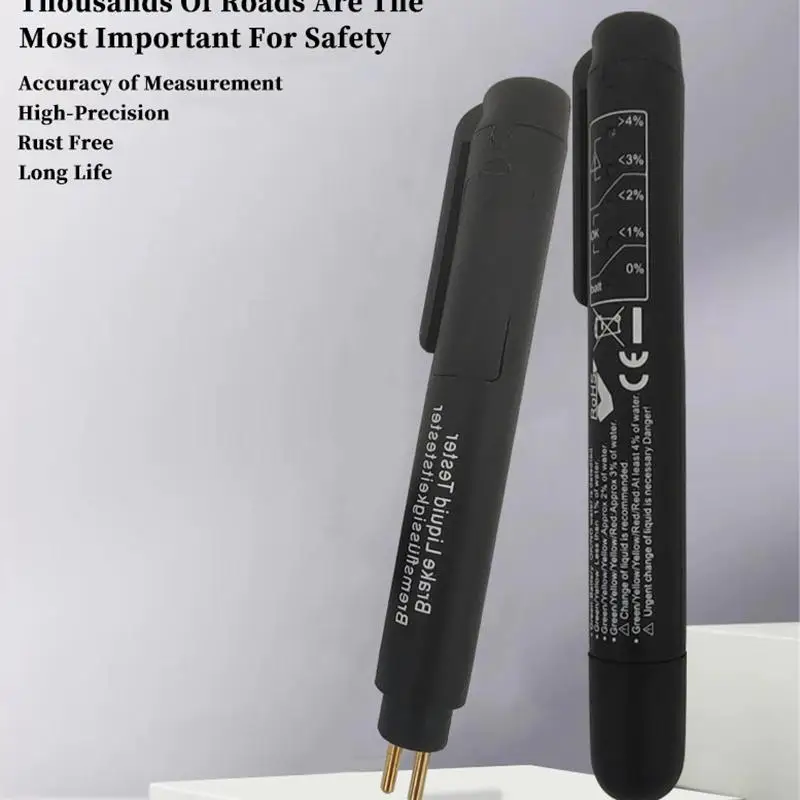 »Brake Fluid Liquid Tester Pen with 5 LED Lights Instant Brake Oil Check for Car Motorcycle Garage Use
