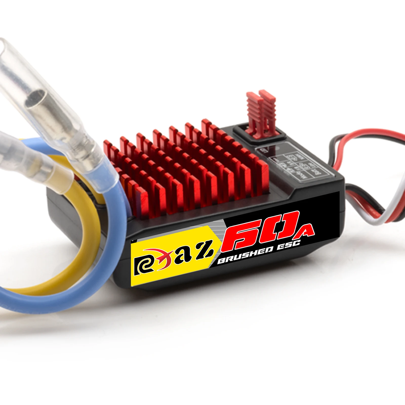 RCXAZ 540 Brushed Motor Matched AEY60 Bidirectional 60A Brushed ESC Combo, RC Upgrade Mod Kit For 1/10 RC Vehicle Arrma Traxxas HSP Redcat RC4WD Tamiya Axial SCX10 D90 1/10 RC Crawler Offroad Truck Buggy - Random Recon