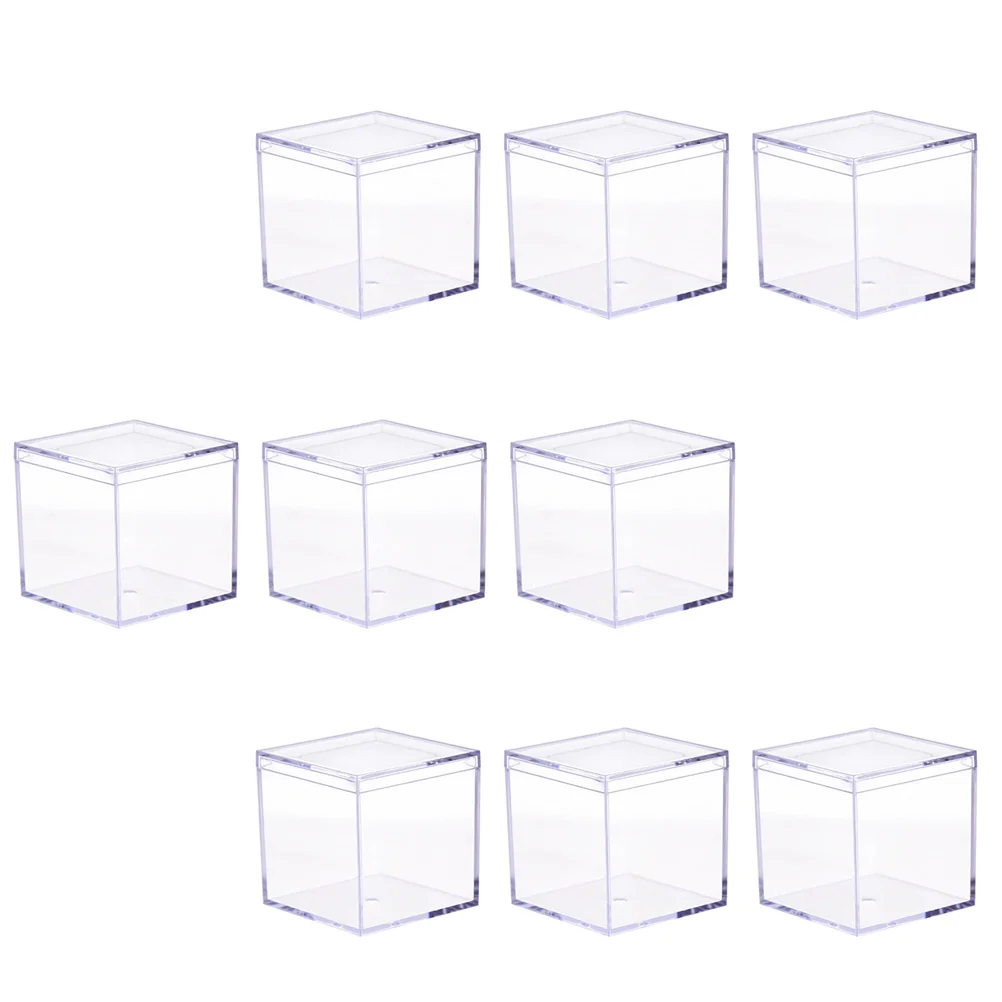 

9 Pcs Candy Box Transparent Gift Boxes Acrylic Holder Container Packing Creative Sundries Containers Storage Stackable