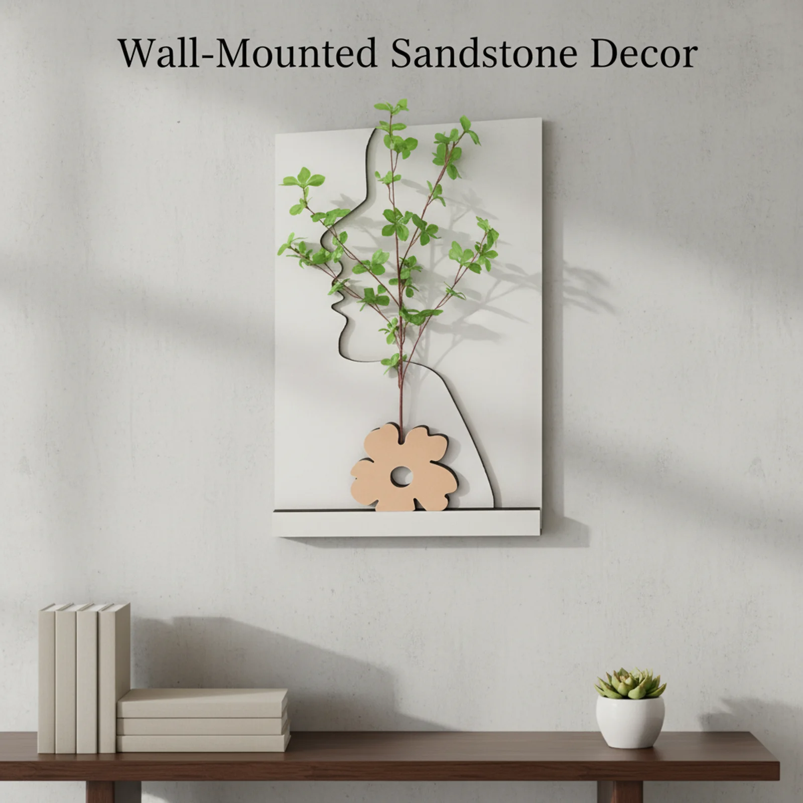 

Настенный декор из песчаника: имитация растений, современная настенная живопись, мягкий теплый свет, элегантный роскошный декор для гостиной