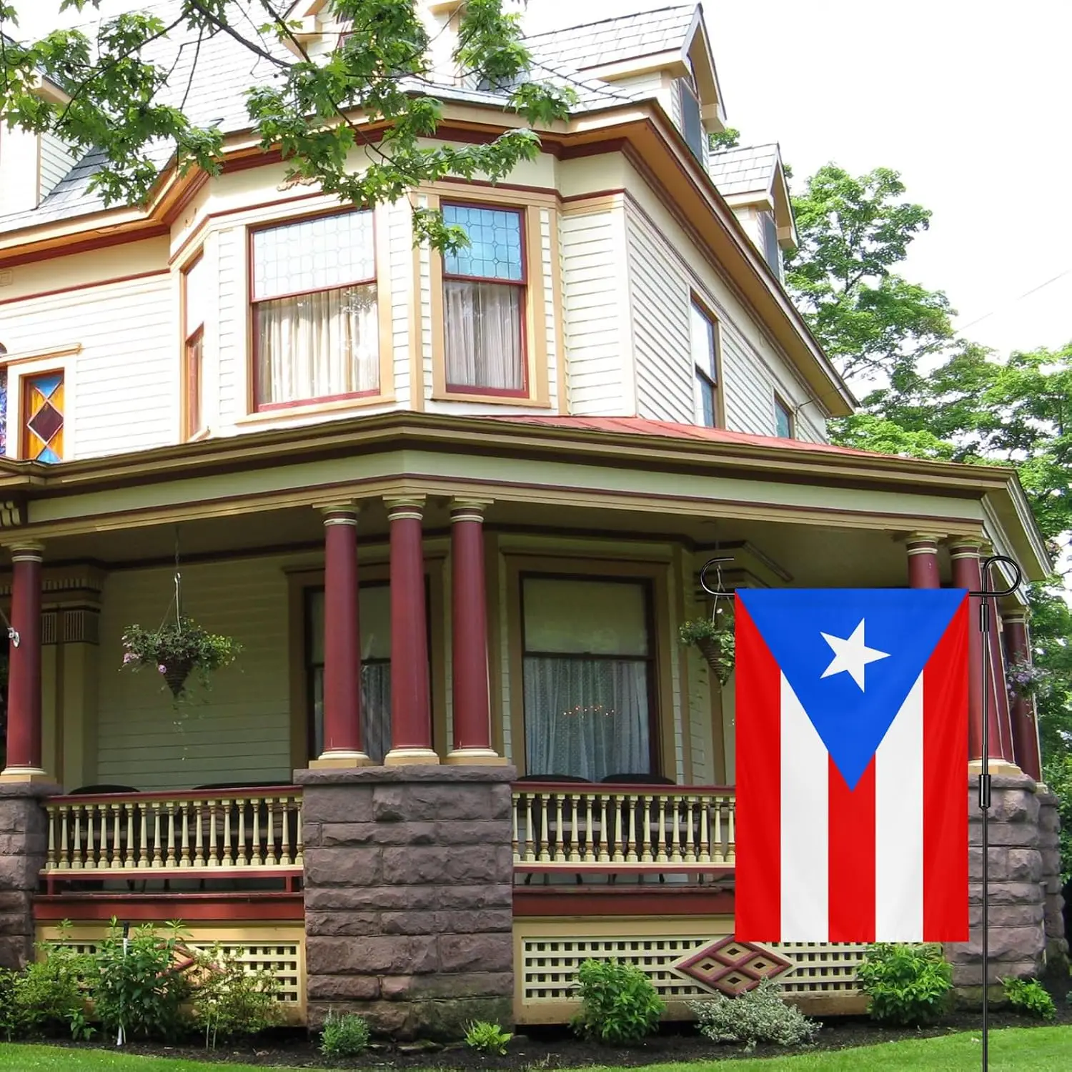 Puerto Rico Garden Flag 12x18 Inch Double-Sided Puerto Rican National Flags | For Yard, Lawns, Streets, Parade, Celebration  uui