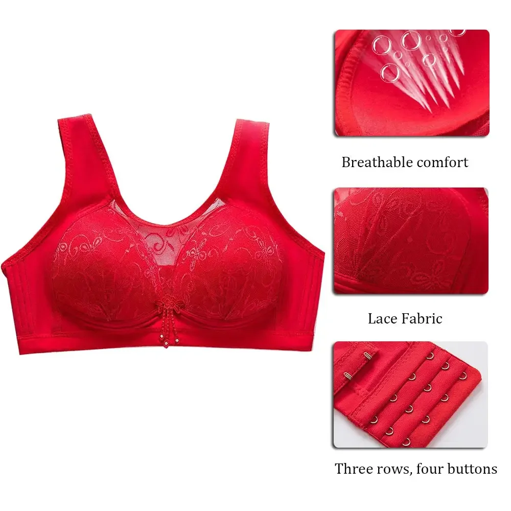 Full cup thin Anti-sagging underwear plus size wireless lace Women's sports bra breast cover Receiving auxiliary milk Lace B