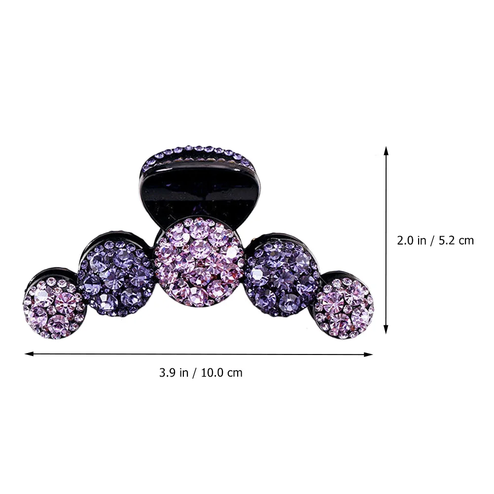 البنفسجي مخلب كليب حجر الراين النساء غطاء الرأس حزب الفك المشبك باريت مشبك شعر كليب اكسسوارات للشعر