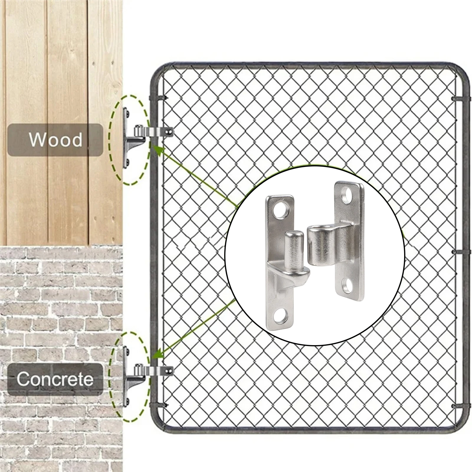 304 Stainless Steel Door Hinges for and Fences Wall Panel Accessories for Barn and Garden  304 Stainless Steel