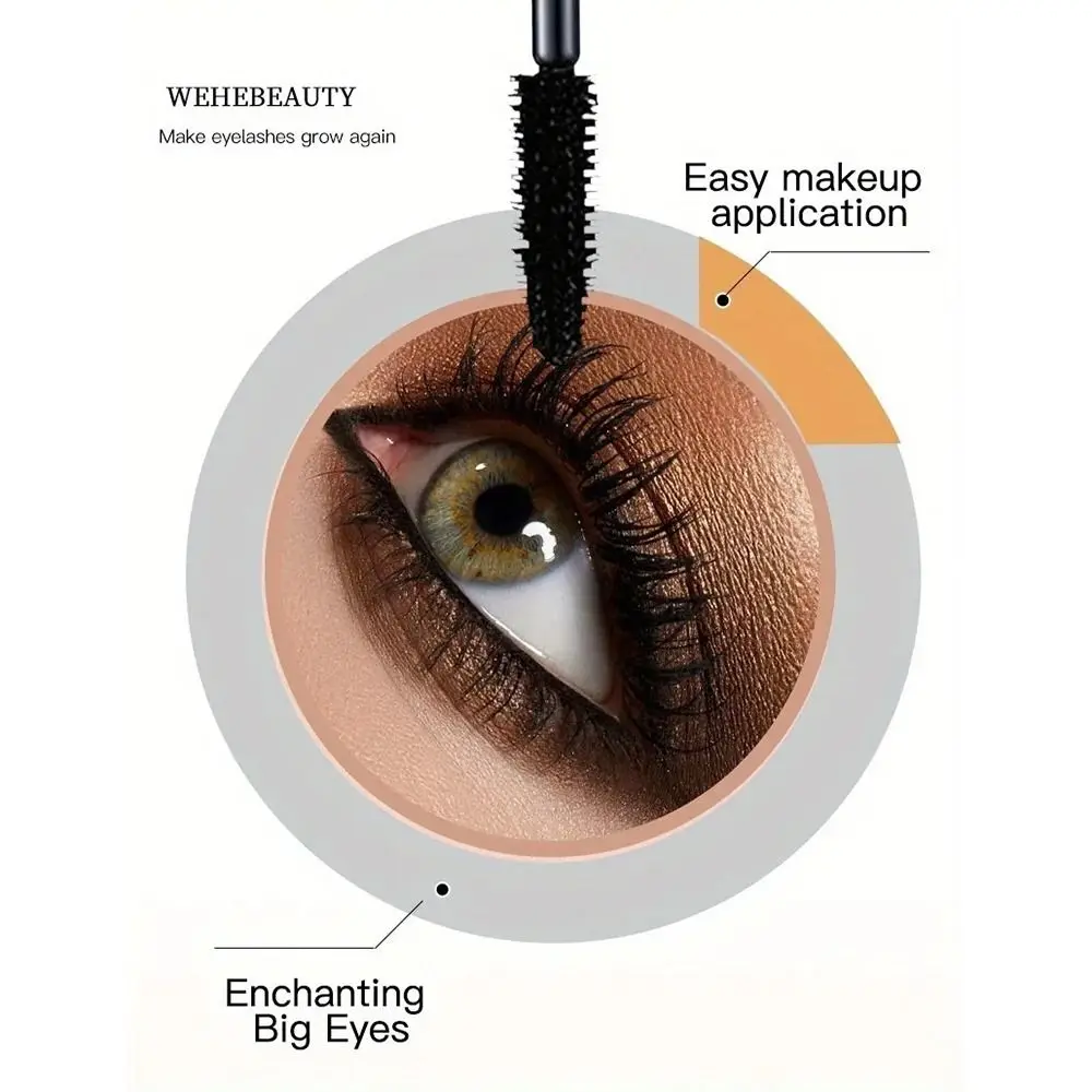 Mascara impermeabile a lunga durata Inchiostro nero Ciglia impermeabili Trucco Facile rimozione Mascara a prova di trasferimento ad asciugatura rapida Trucco per occhi