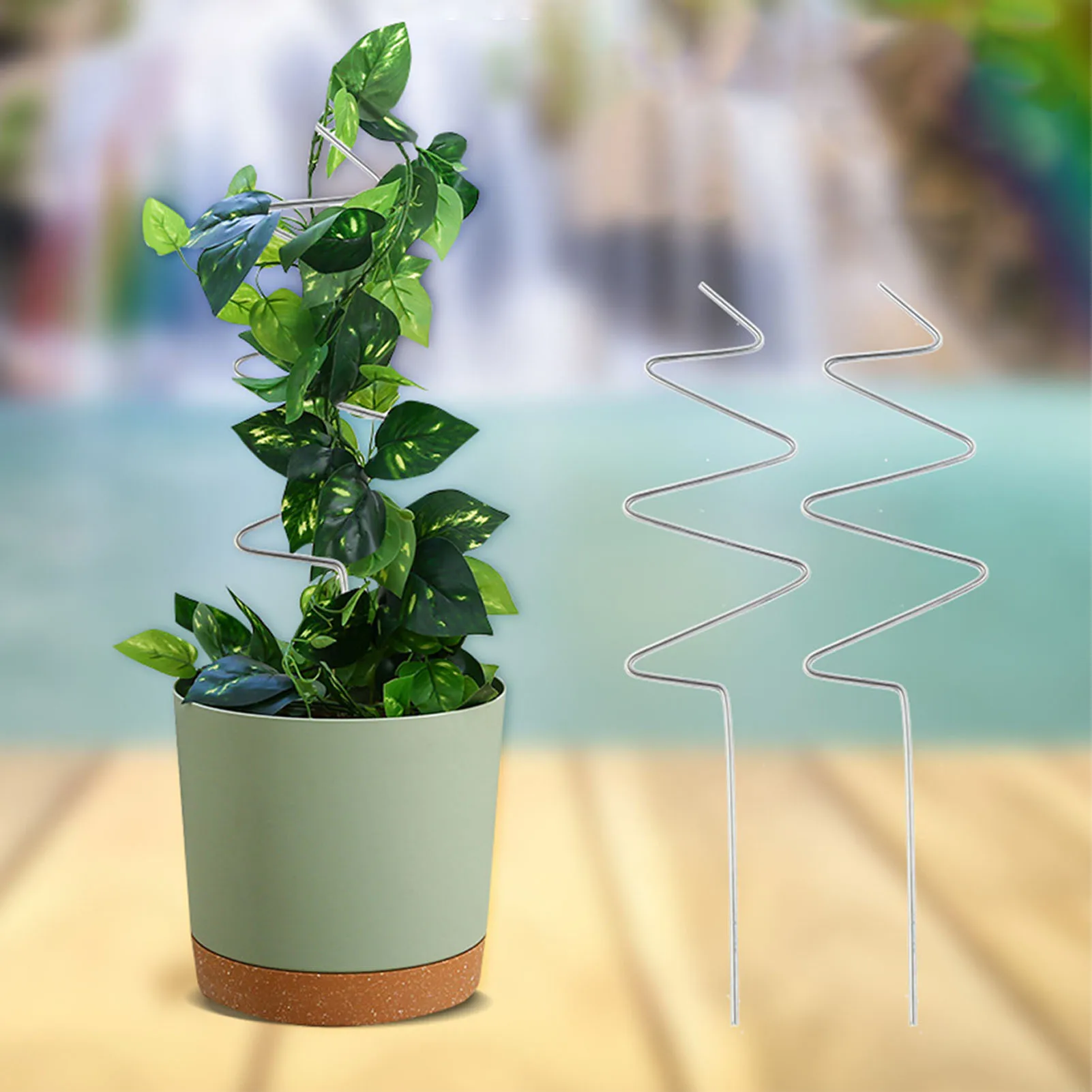 Iron Plant Support Frame Plant Trellis Climbing Support Stands Flower Pot Pole Vine Creepers Tutor Stick Indoor Home Decor