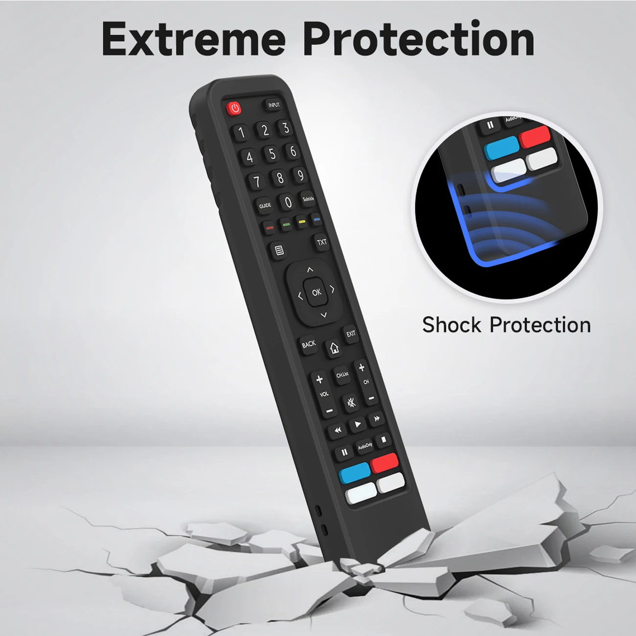 SIKAI Silicone Protective Case Remote Control Covers for Hisense EN2BO27H EN2X27HS EN2BI27H EN2BF27H EN2B27 EN2A27 Smart TV