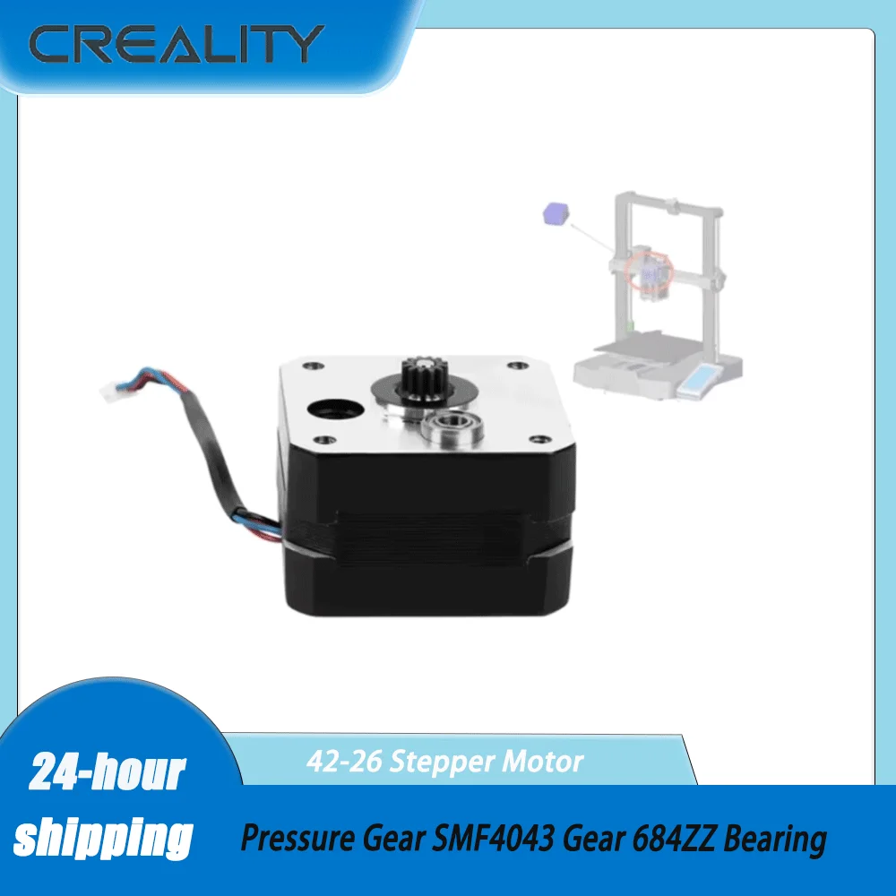 Creality Original 42-26 Stepper Motor 0.84A 1.8 Degree L4 Pressure Gear SMF4043 Gear 684ZZ Bearing for Ender-3V3 SE/Ender-5 S1