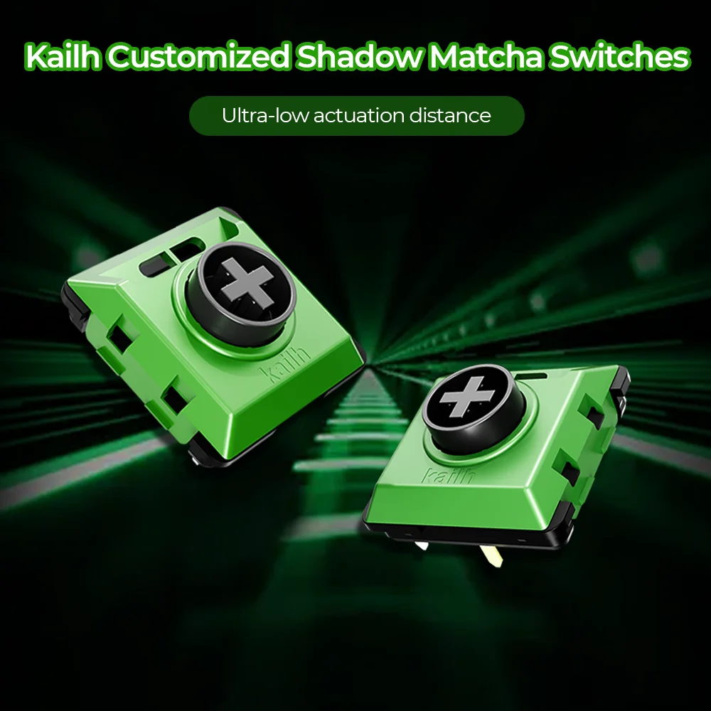 Haute42- COSMOX Kailh Custom Shadow Matcha Low Profile Switches For Mechanical Keyboard Ultra-low actuation distance