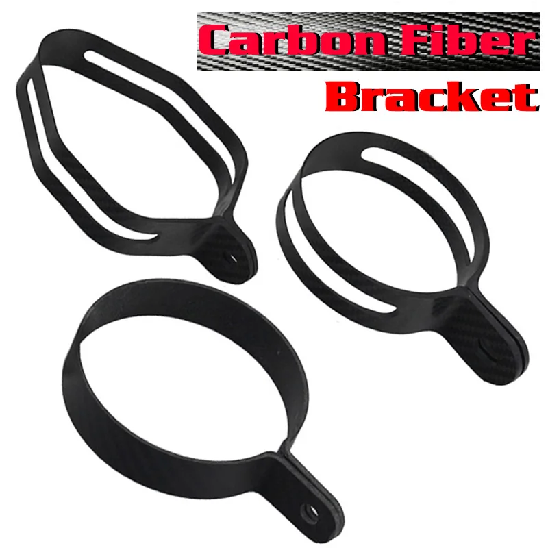 

Carbon Fiber Motorcycle Exhaust Hanger Bracket Mount Ring 90mm 100mm Hexagon Triangle Clamp for Akrapovic for Rome for SC for AR