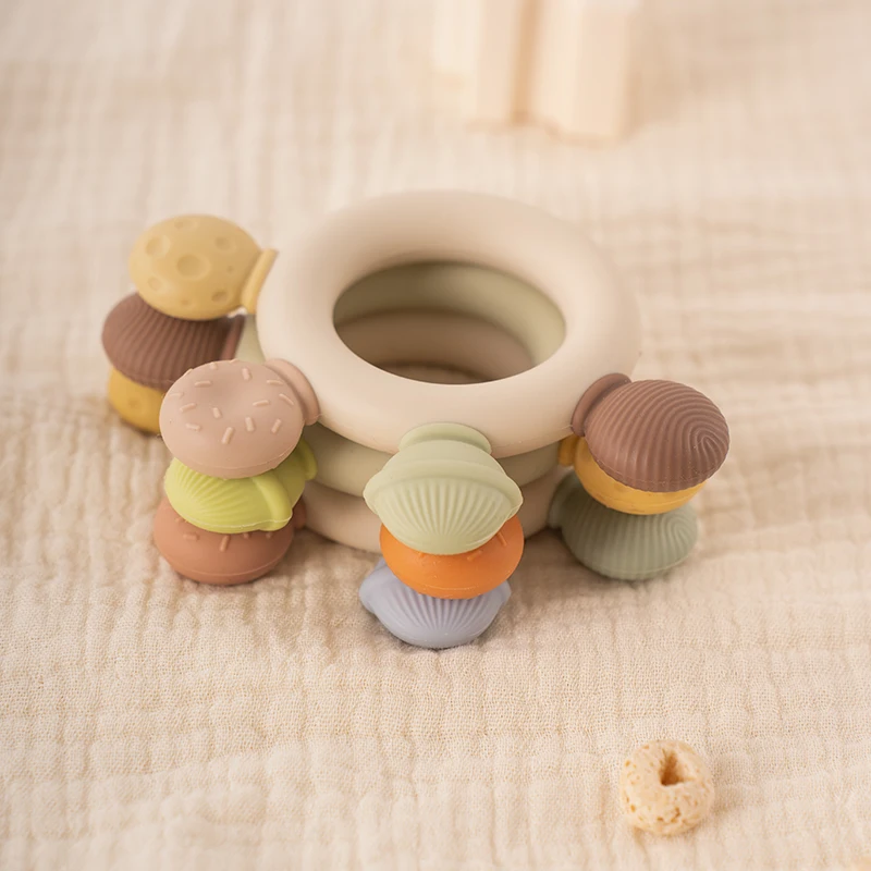 1pc Baby Teething Toys BPA Free Infant Silicone Teethers Easy to Grip Chewing Toy for Boys Girls Newborn Gift Babies Accessories