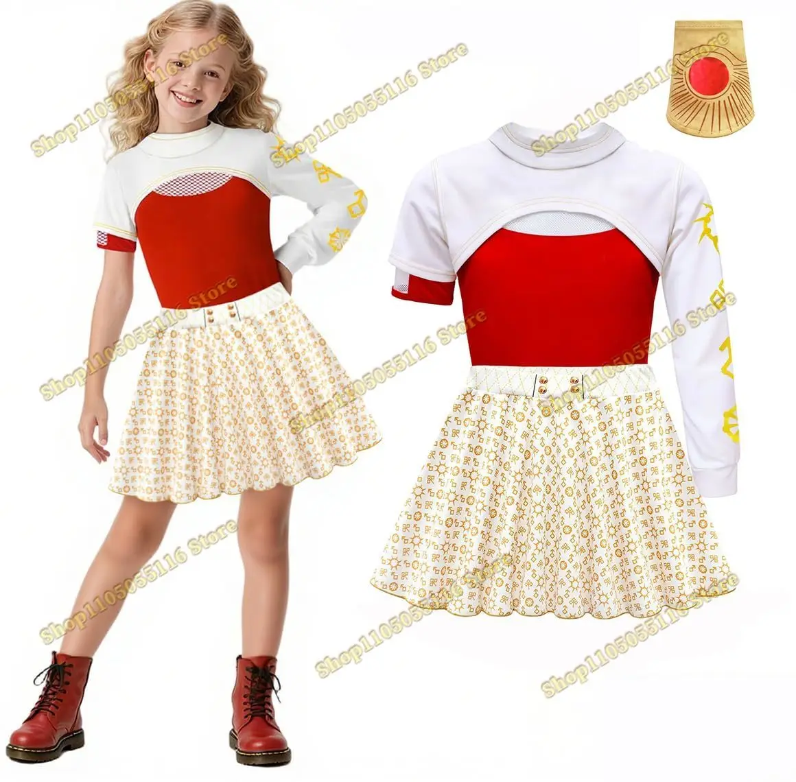 

Kids Zombies TV 2025 Nova Cosplay Costume Girls Coat Skirt Pants Armband Outfits Halloween Carnival Party Suit