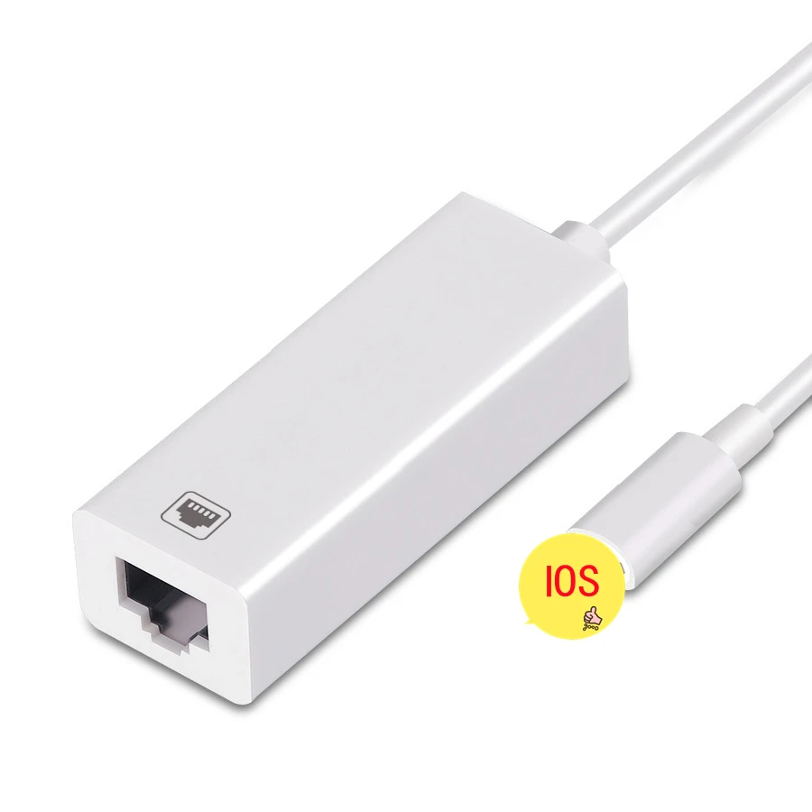 100Mbps Network Cable Adapter For Lightning to RJ45 Ethernet LAN Wired Travel Compact For iPhone for iPad Series