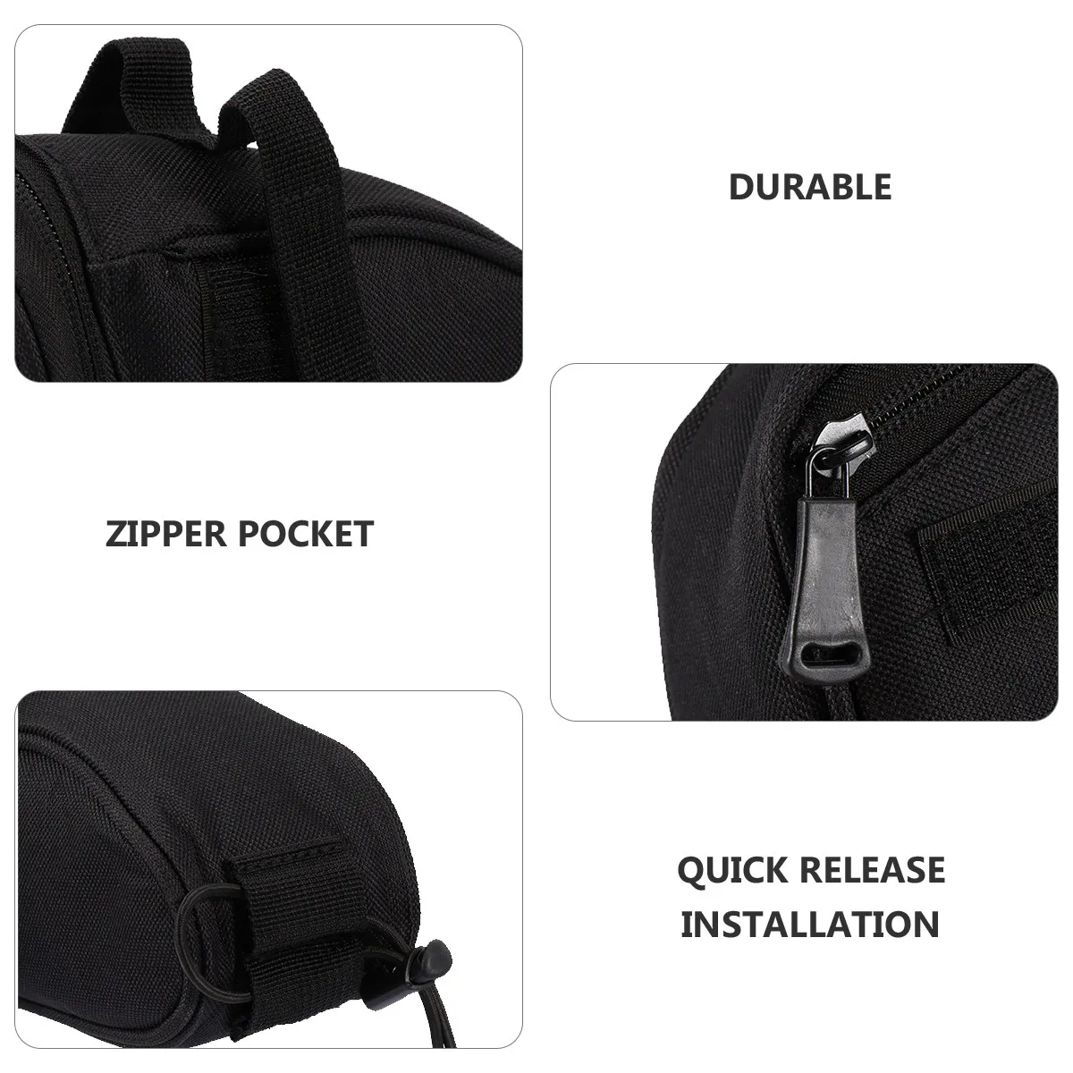 Mountain Bike Backseat Bag Weather Resistant Quick Detach Storage Pouch for Riding Equipment Repair Kits Glasses Keys Phone