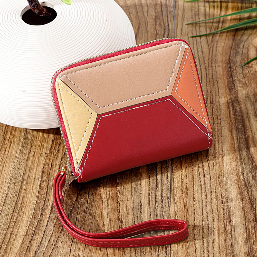 Fashion Color Matching Coin Purse Ultra-thin Large Capacity Card Box For Credit Card Storaging