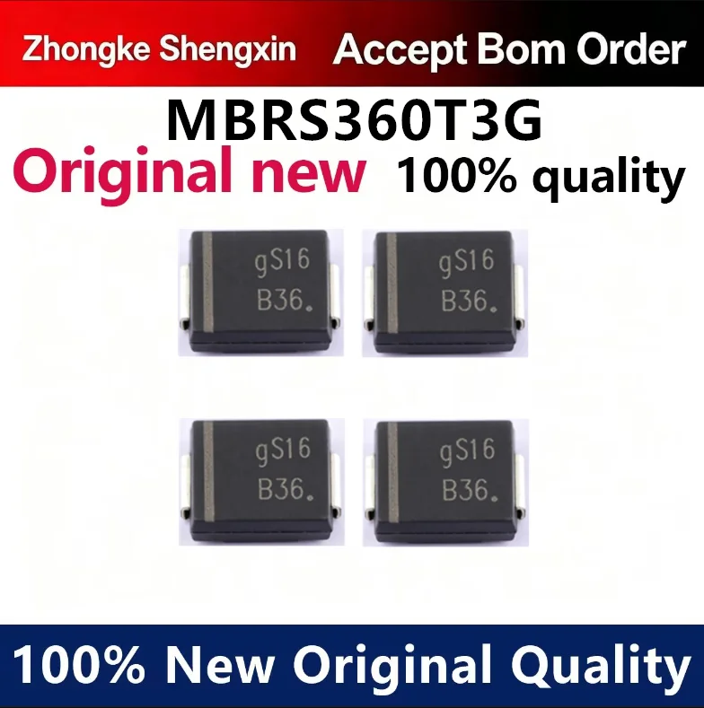 （5pcs-10pcs）Brand new original MBRS360 MBRS360T3G silk screen B36 SMC Schottky diode 3A 60V