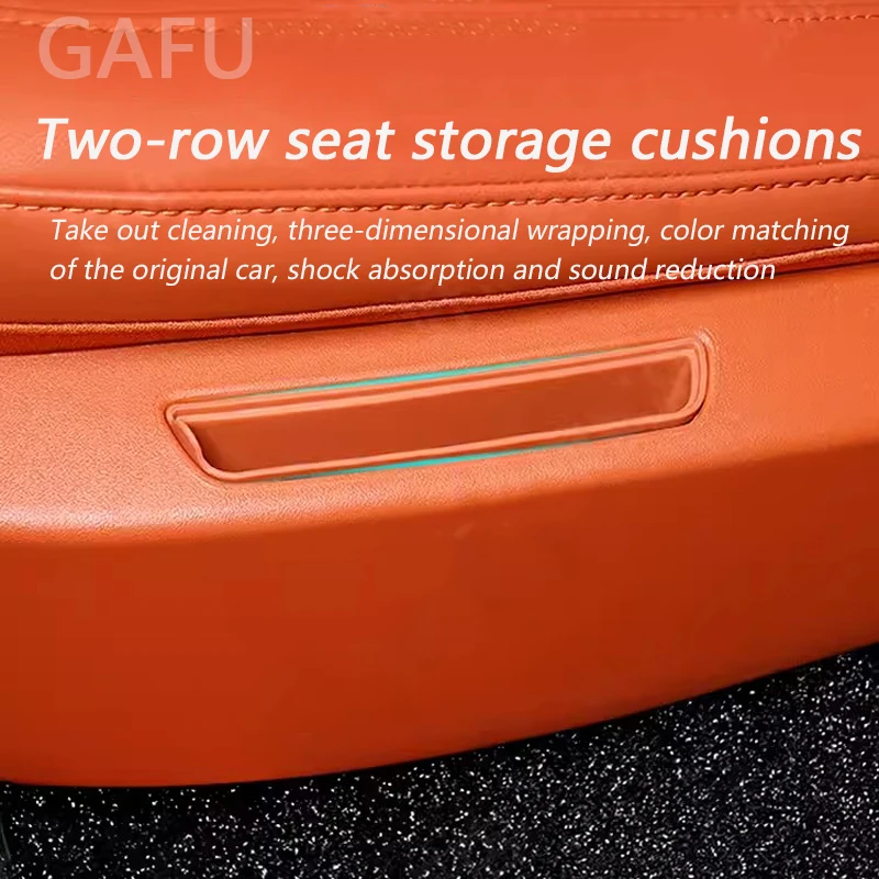 For LEADING IDEAL LiXiang L8 L9 Two Row Seat Side Mobile Phone Slot Storage Pad Storage Box Silicone Car Modified Accessories