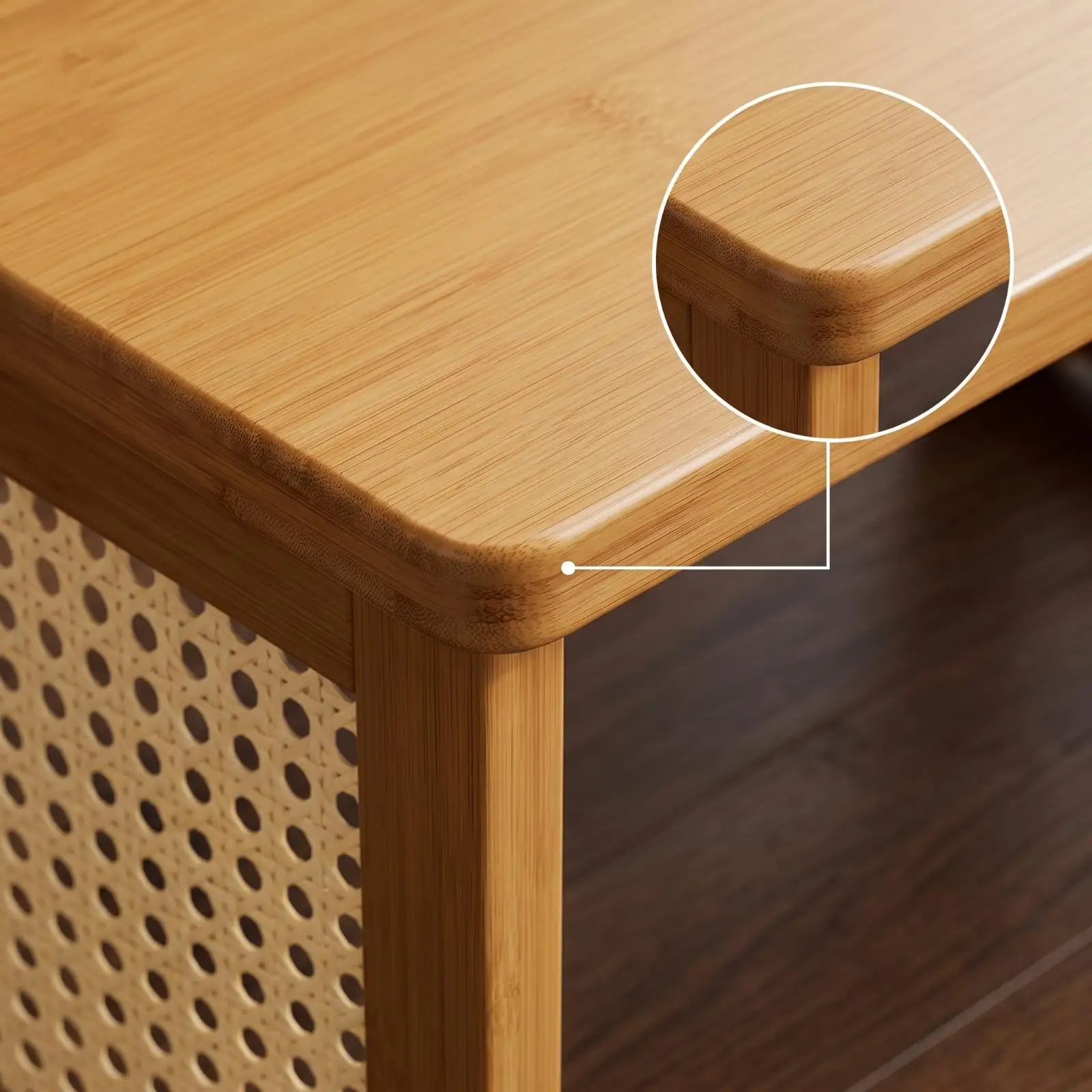 Folding Low Desk Compact Wood Grain Floor Table Folding Mini Table for Cozy Window Seat Study